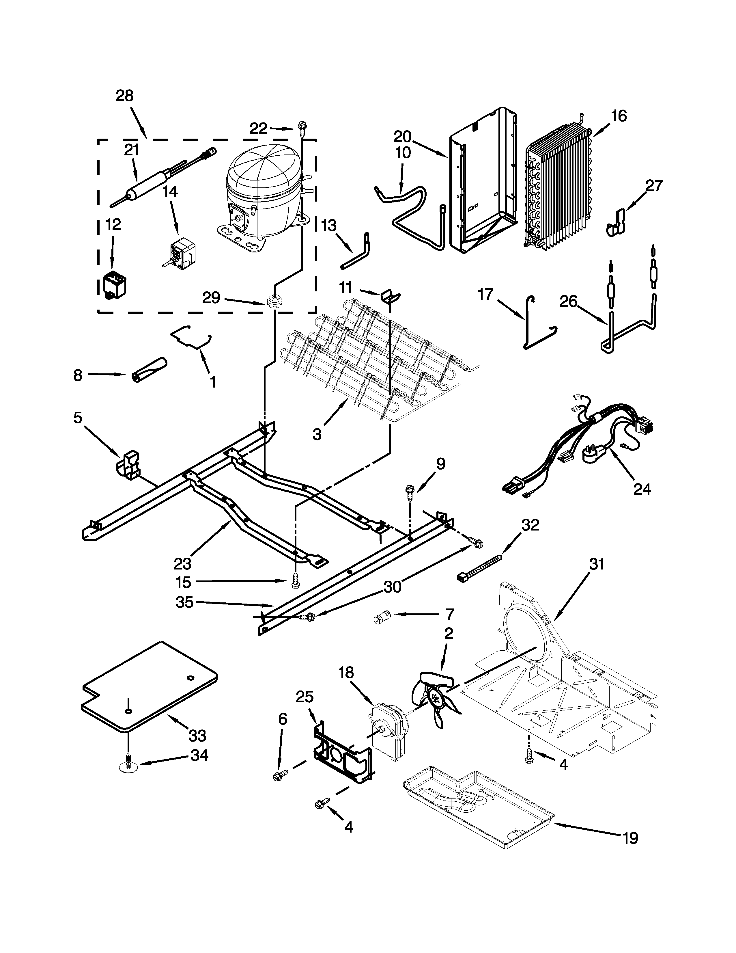Whirlpool WRS322FDAM00 unit parts diagram