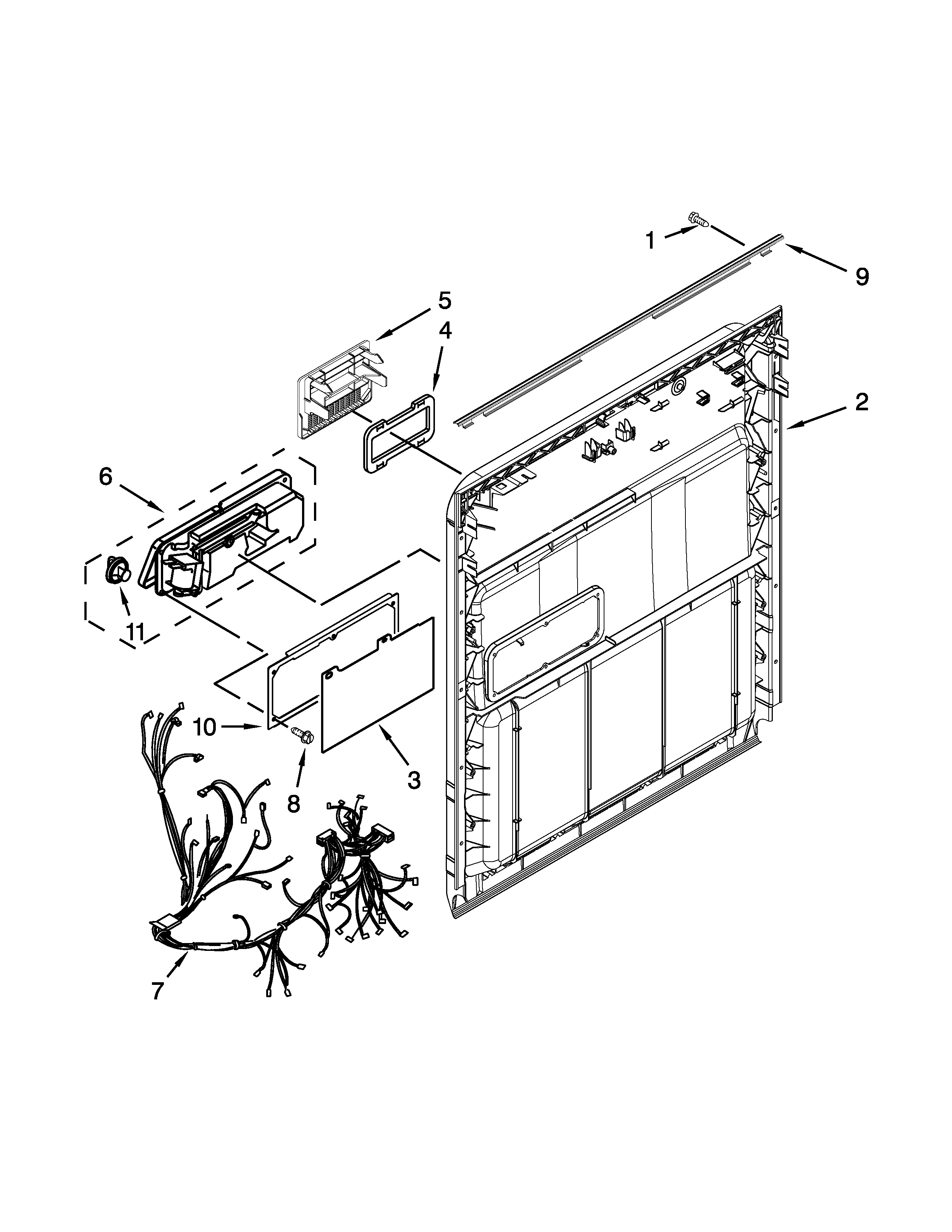 Ikea IUD6100BB3 inner door parts diagram