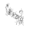 Maytag MLE20PDAGW0 tub and basket parts diagram