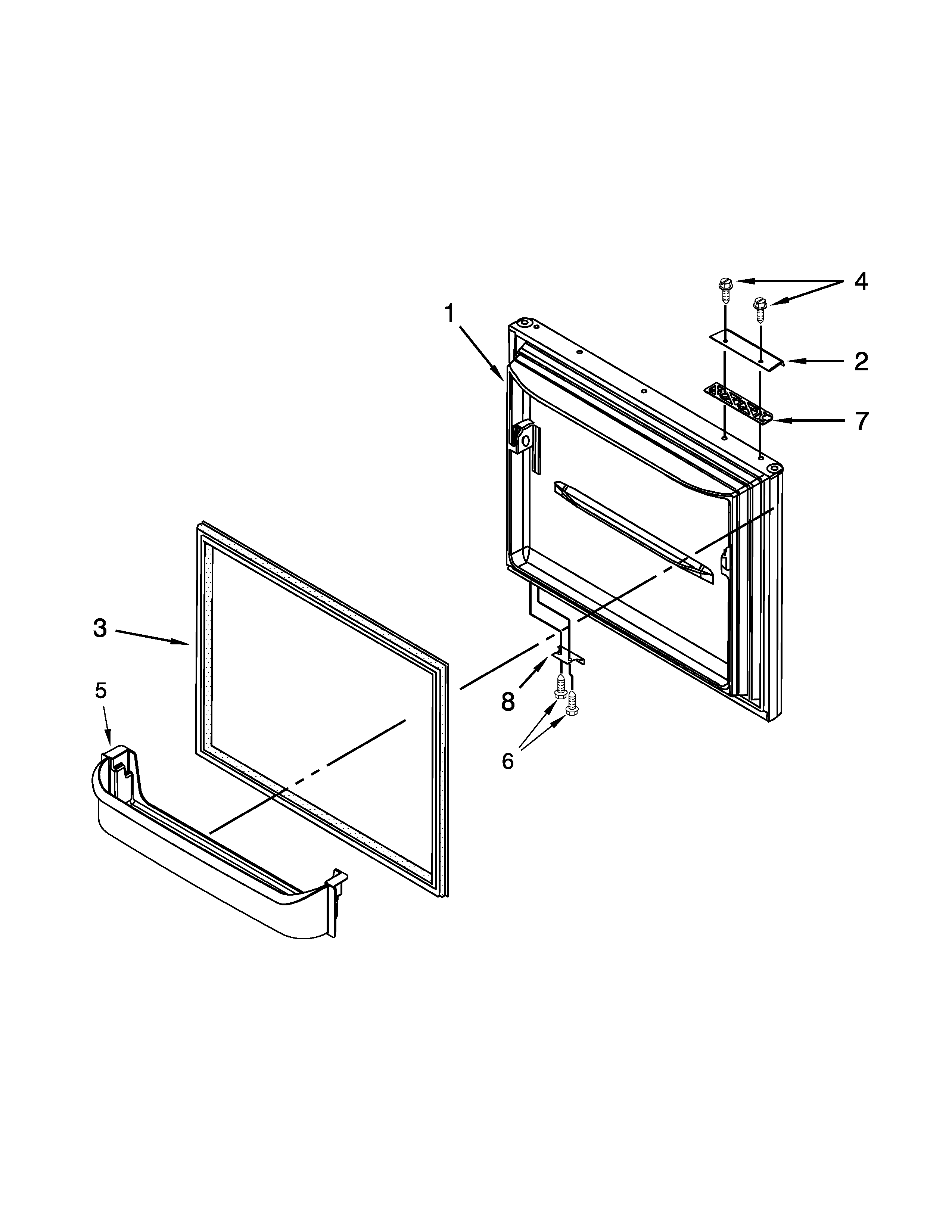 Maytag MBF1953DEE00 freezer door parts diagram
