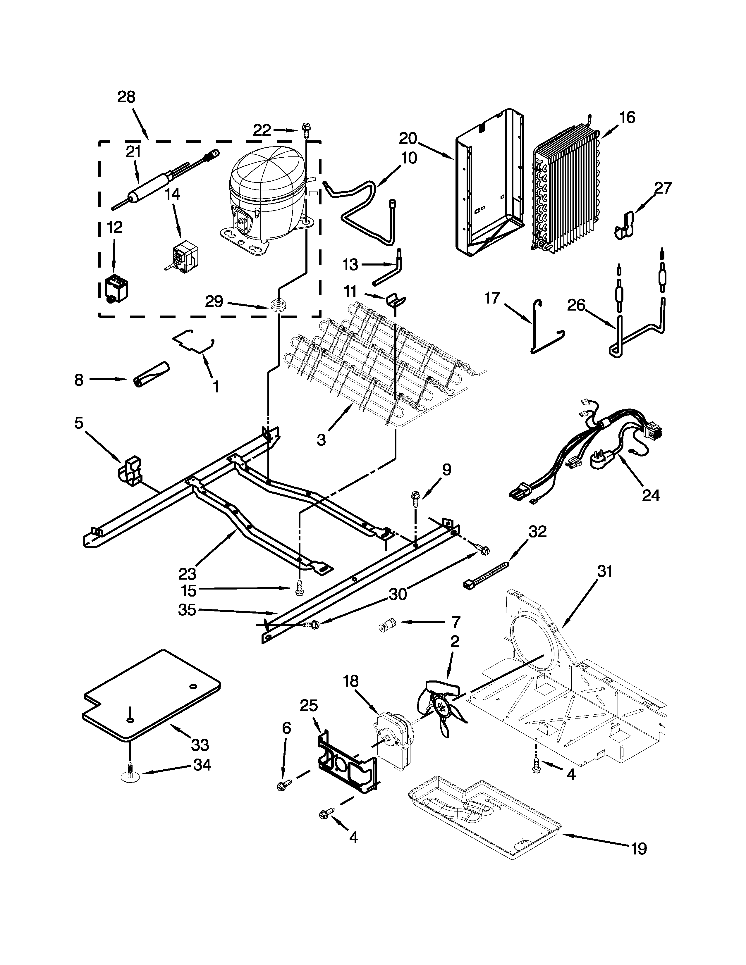 Amana ASD2275BRB01 unit parts diagram
