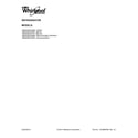 Whirlpool WRS322FDAW01 cover sheet diagram