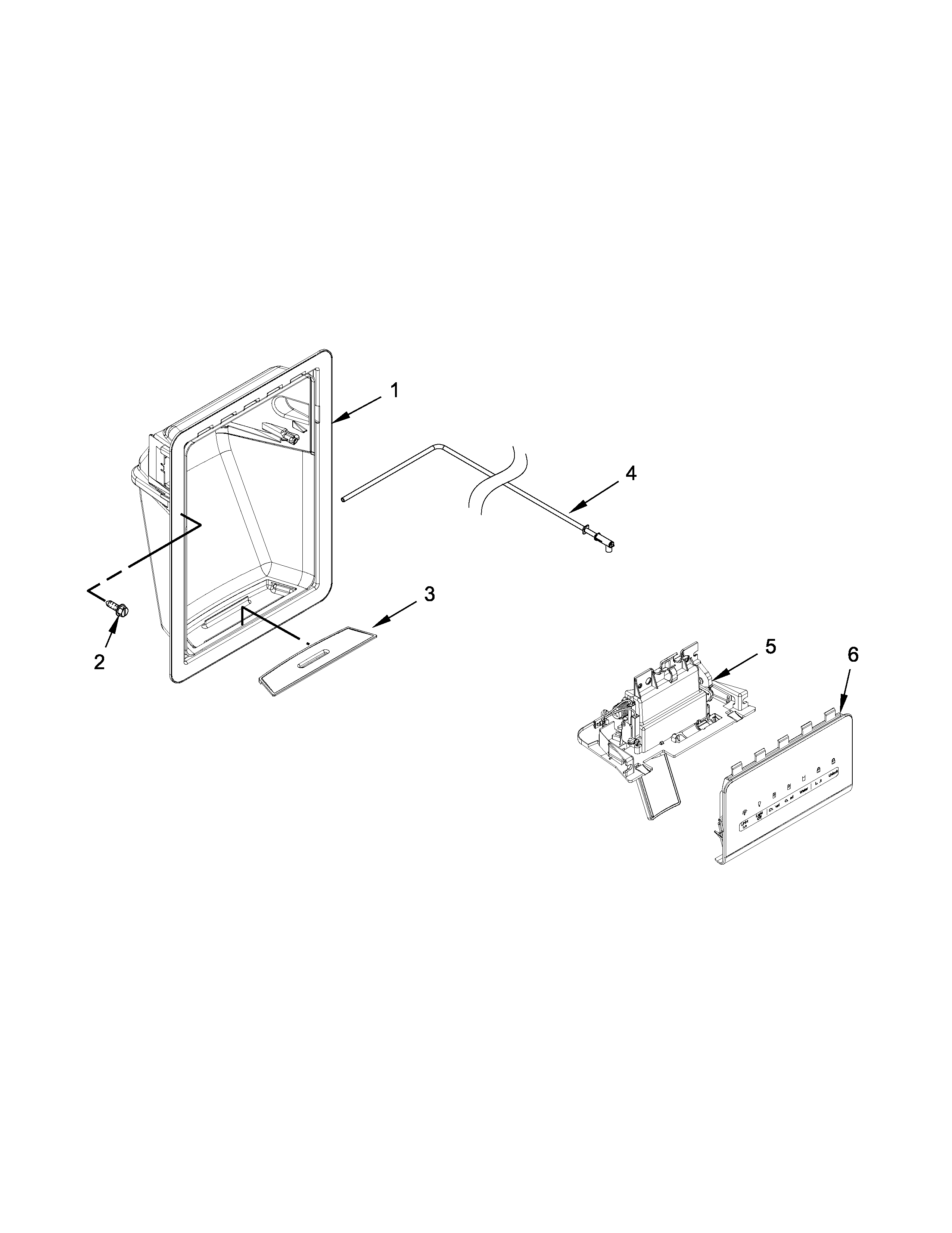 Maytag MSF22D4XAB01 dispenser parts diagram
