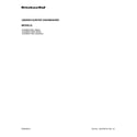 KitchenAid KUDW03CTBL2 cover sheet diagram