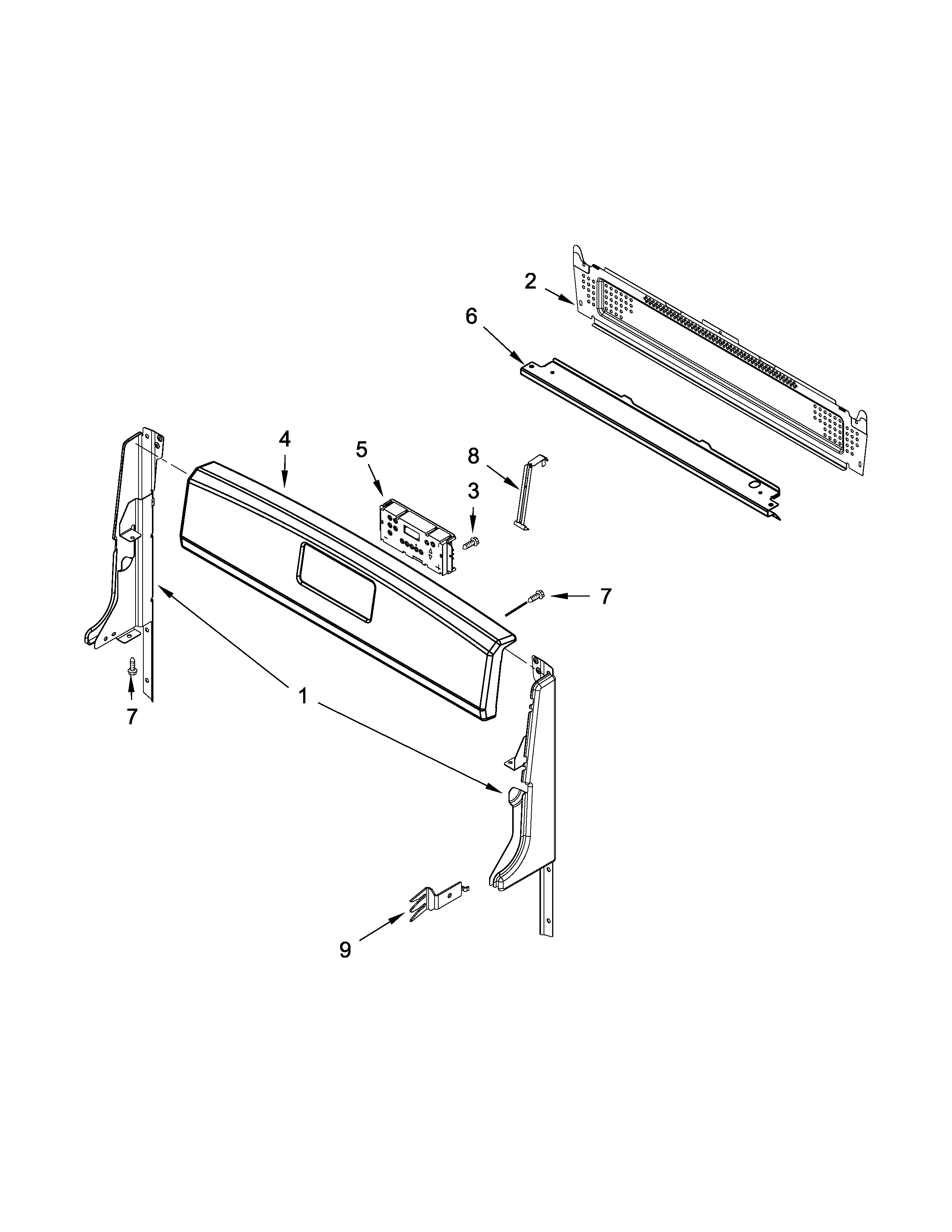 Ikea IGS350BW0 backguard parts diagram