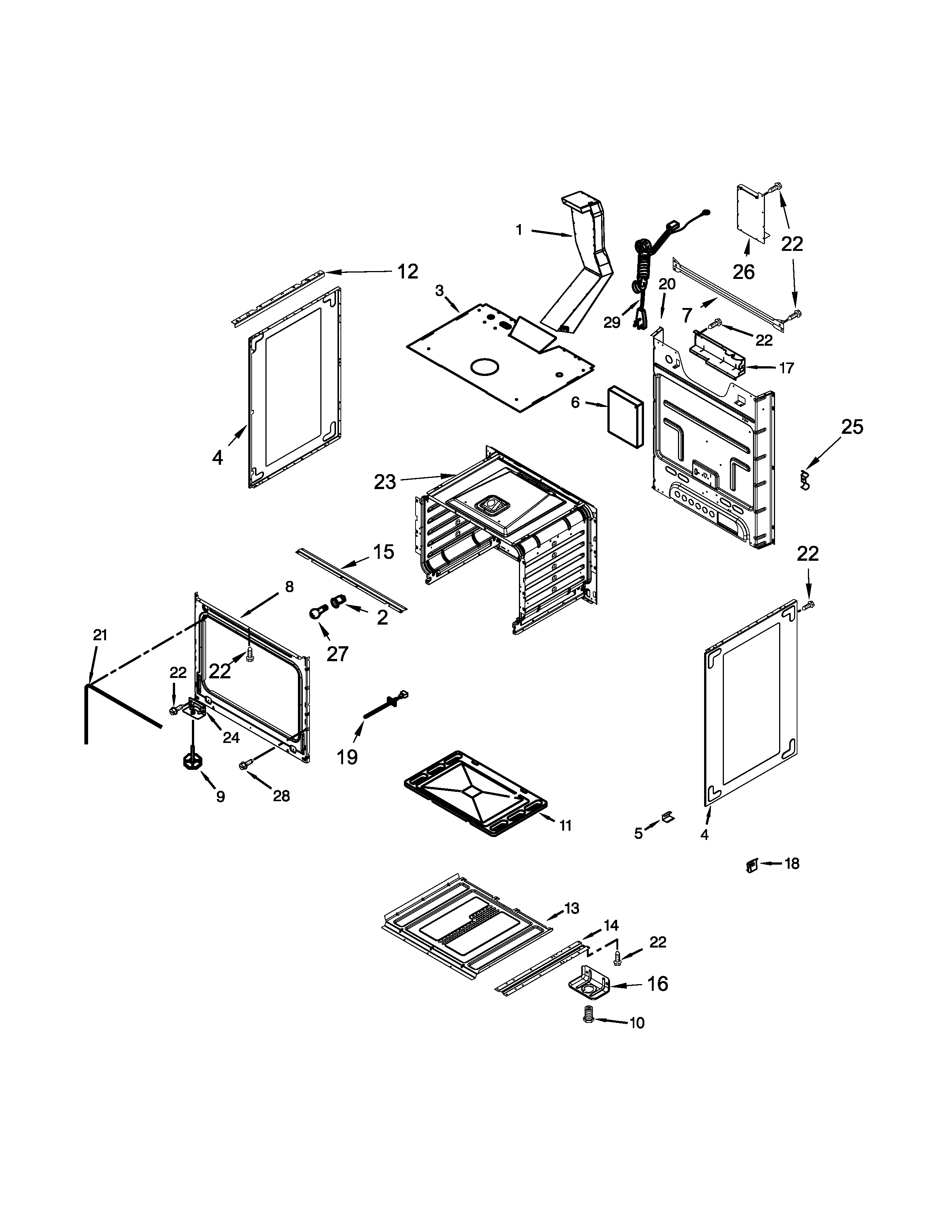 Ikea IGS350BW0 chassis parts diagram