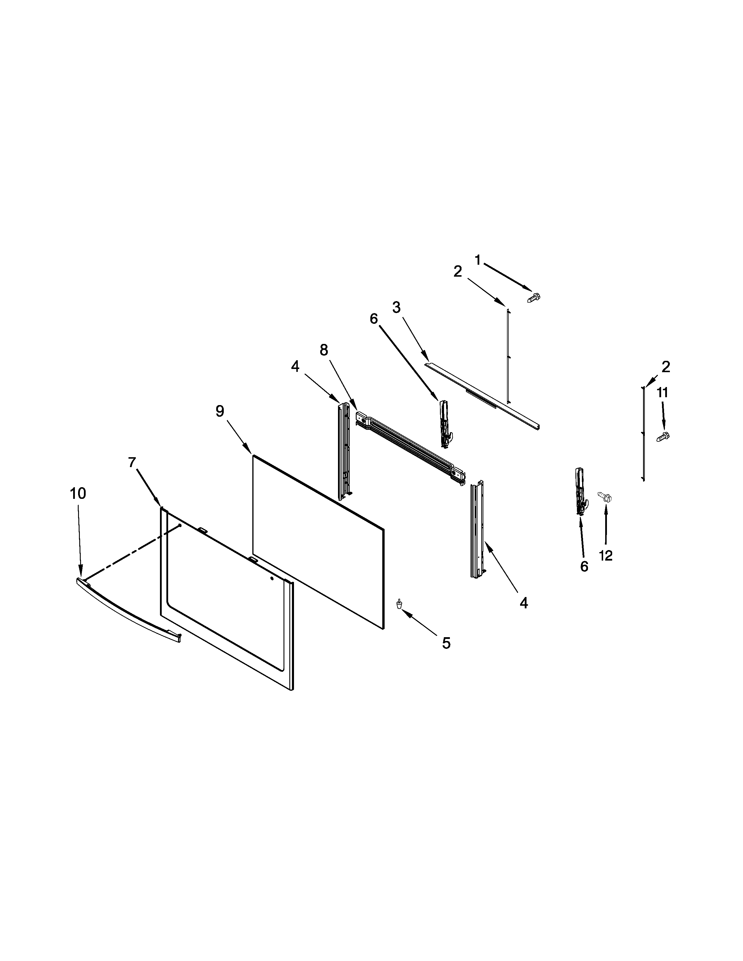 Ikea IGS350BW0 door parts diagram
