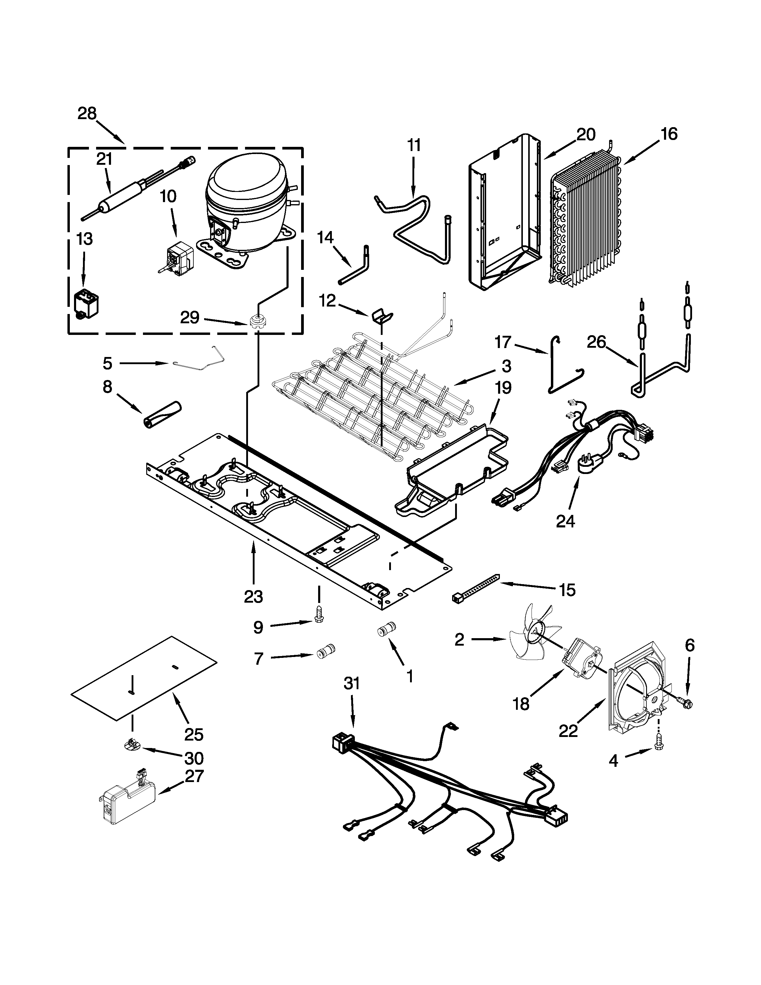 Whirlpool GSC25C6EYY03 unit parts diagram