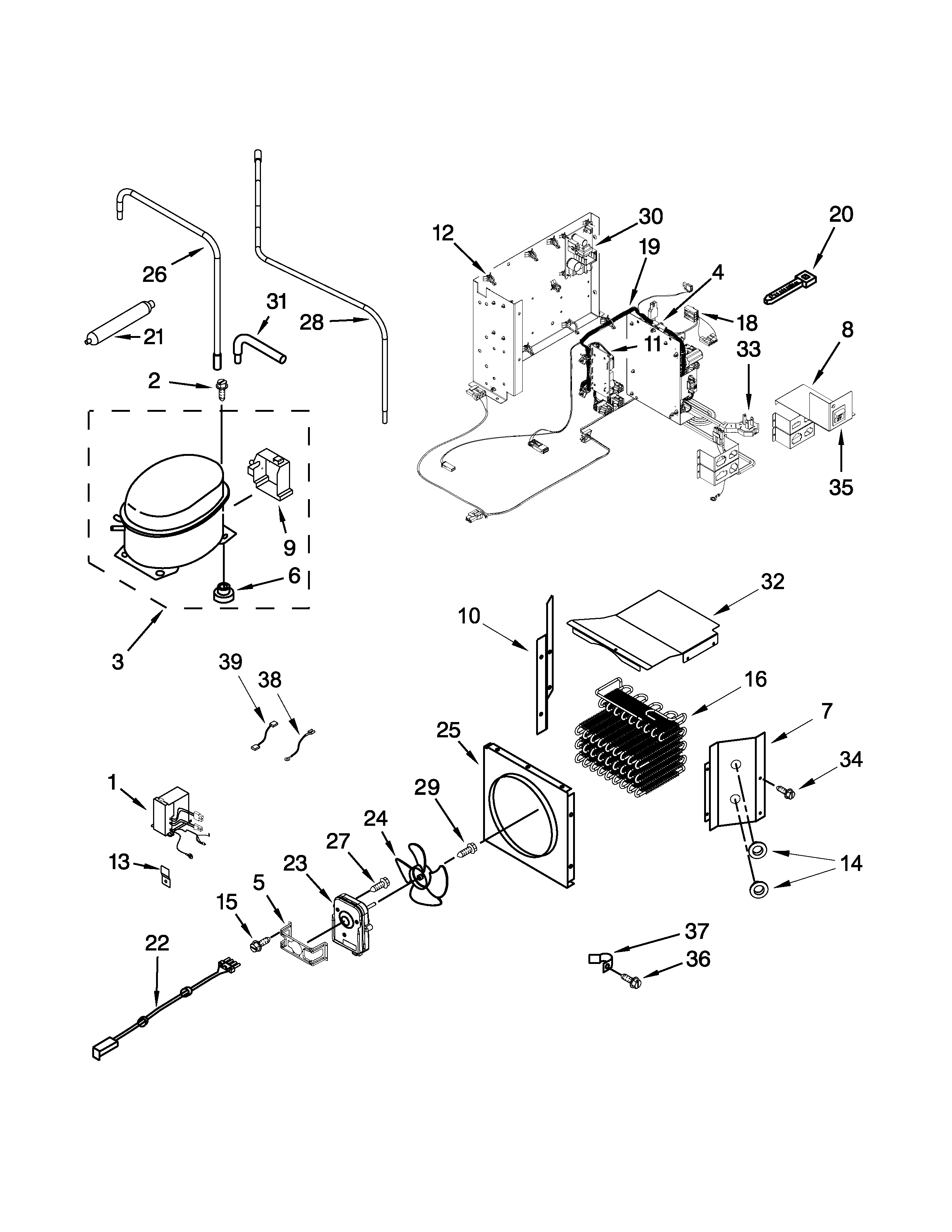 Jenn-Air JS42NXFXDW05 upper unit parts diagram