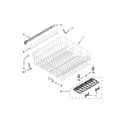Whirlpool WDT710PAYH4 upper rack and track parts diagram