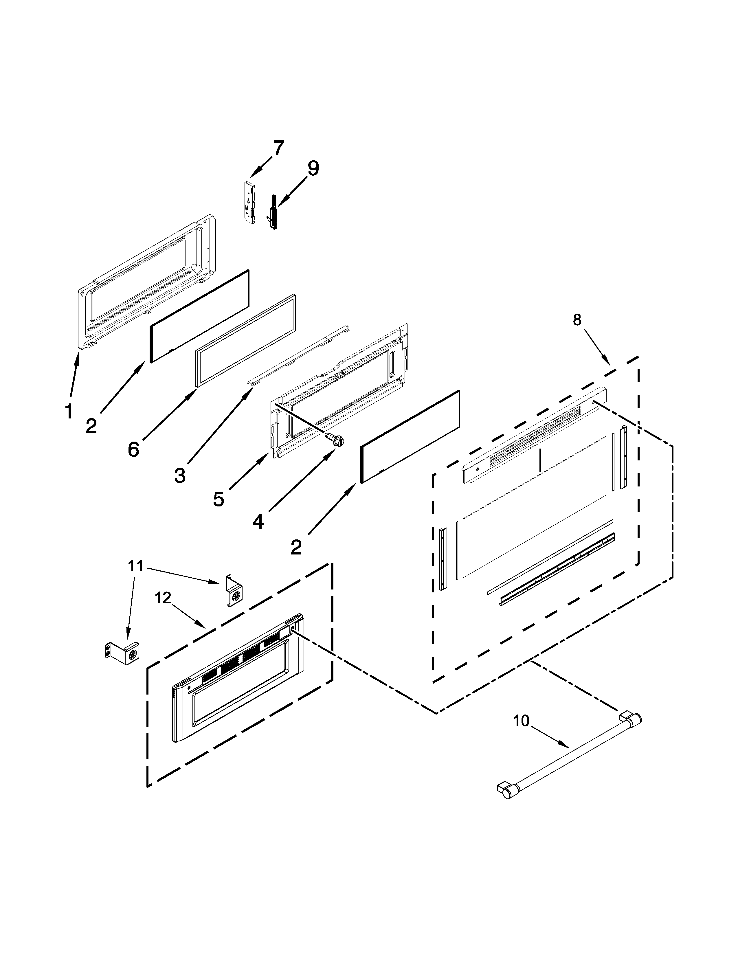 Maytag MET8720DS00 upper door parts diagram