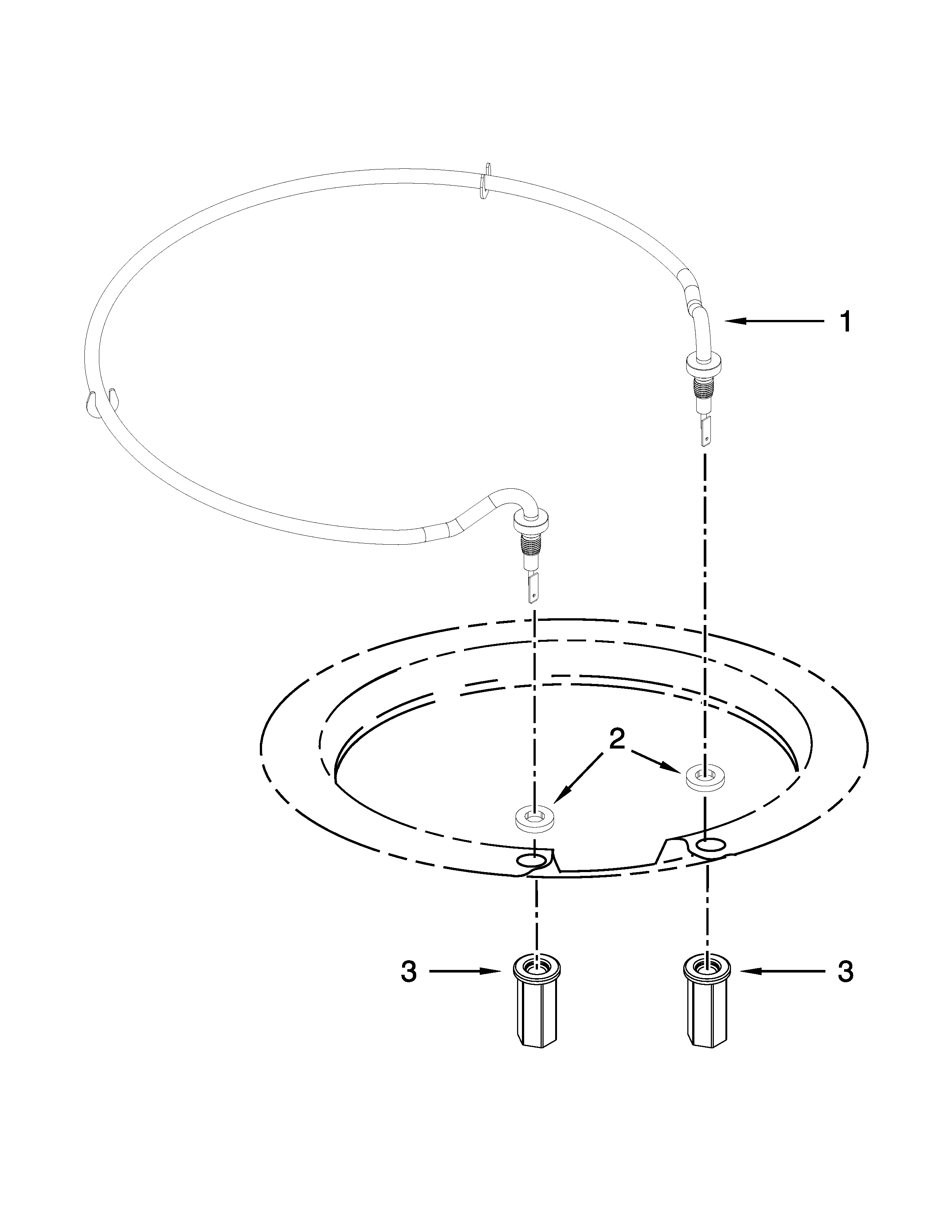 Ikea IUD8500BX0 heater parts diagram