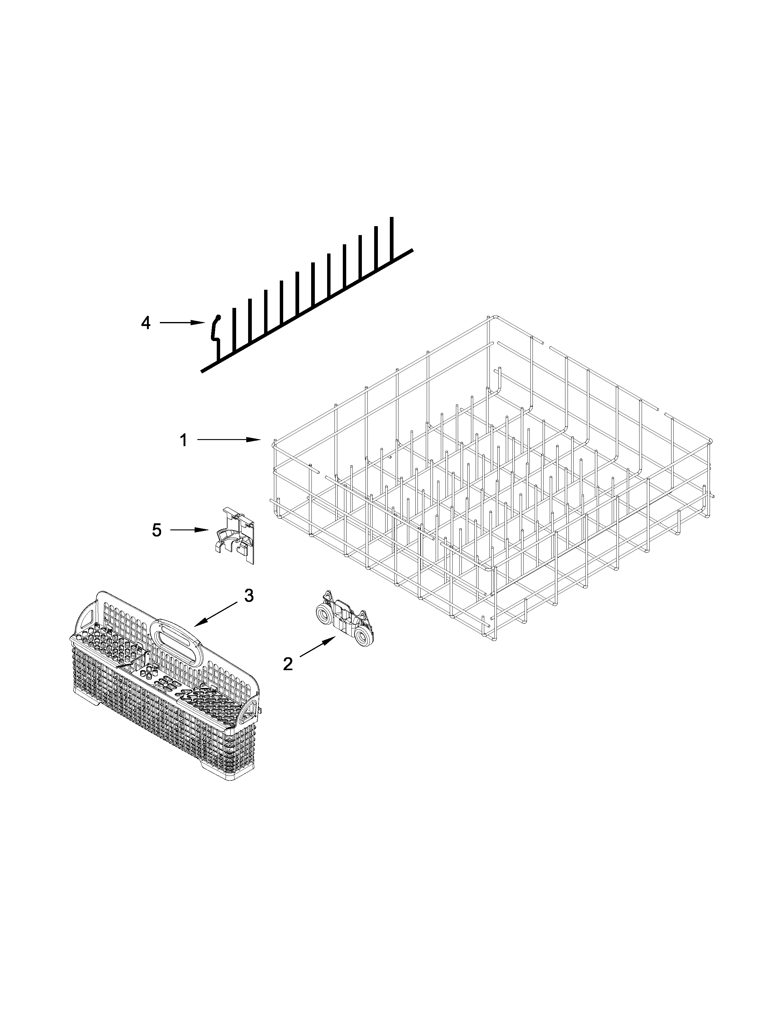 Ikea IUD8500BX0 lower rack parts diagram