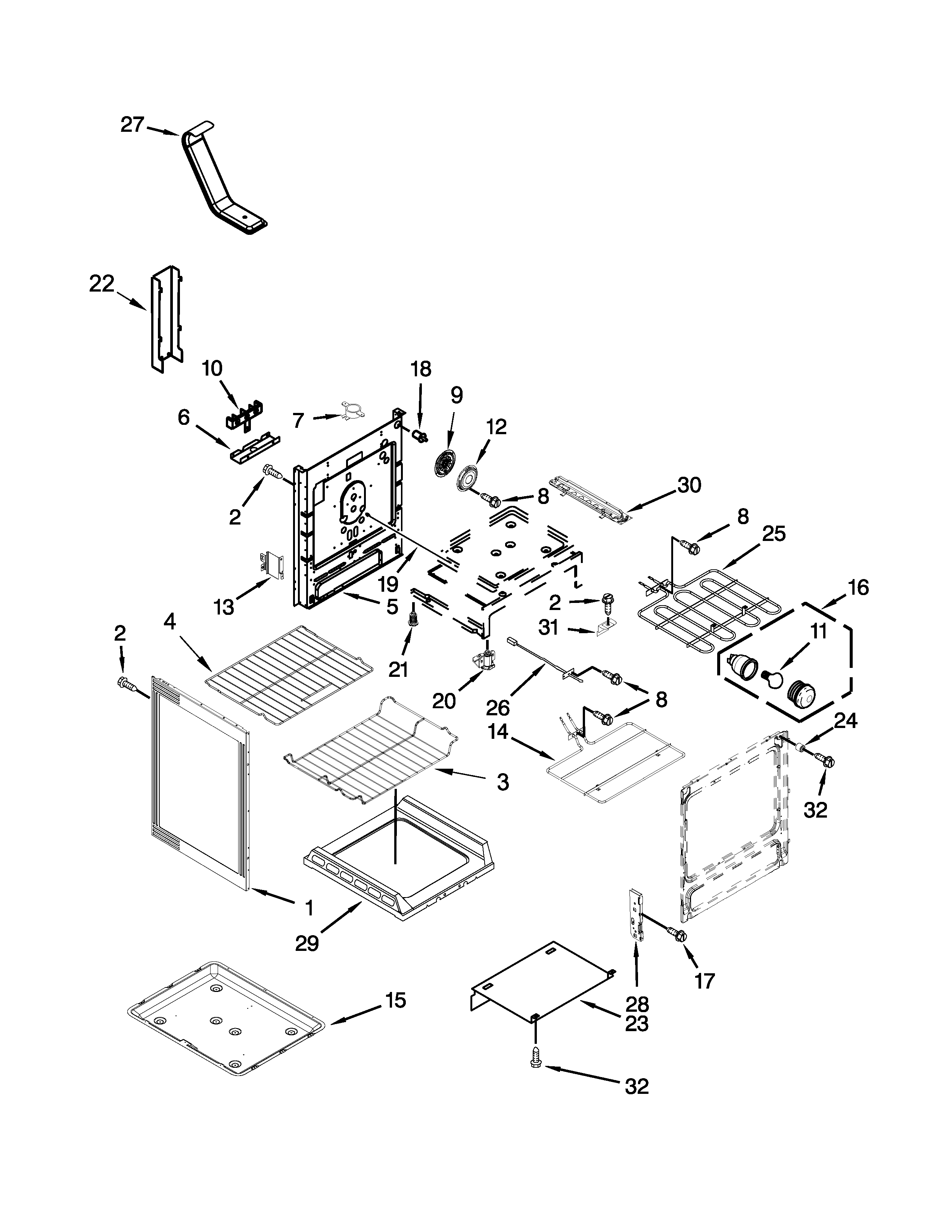 KitchenAid KERS202BSS1 chassis parts diagram