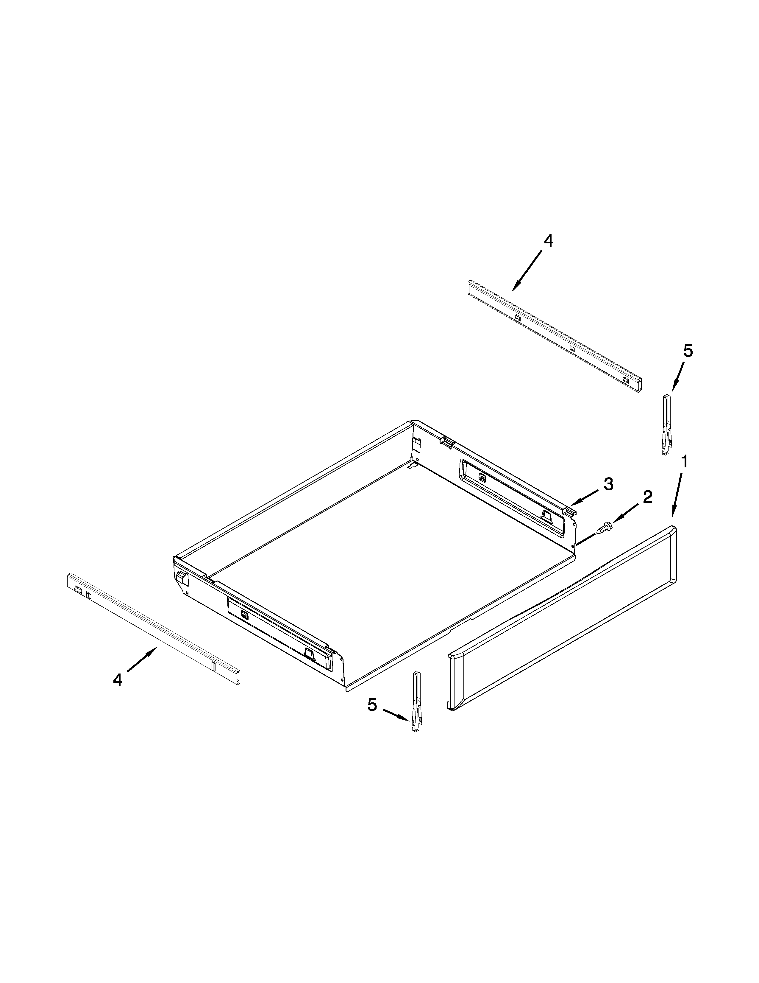 KitchenAid KERS202BSS1 drawer parts diagram