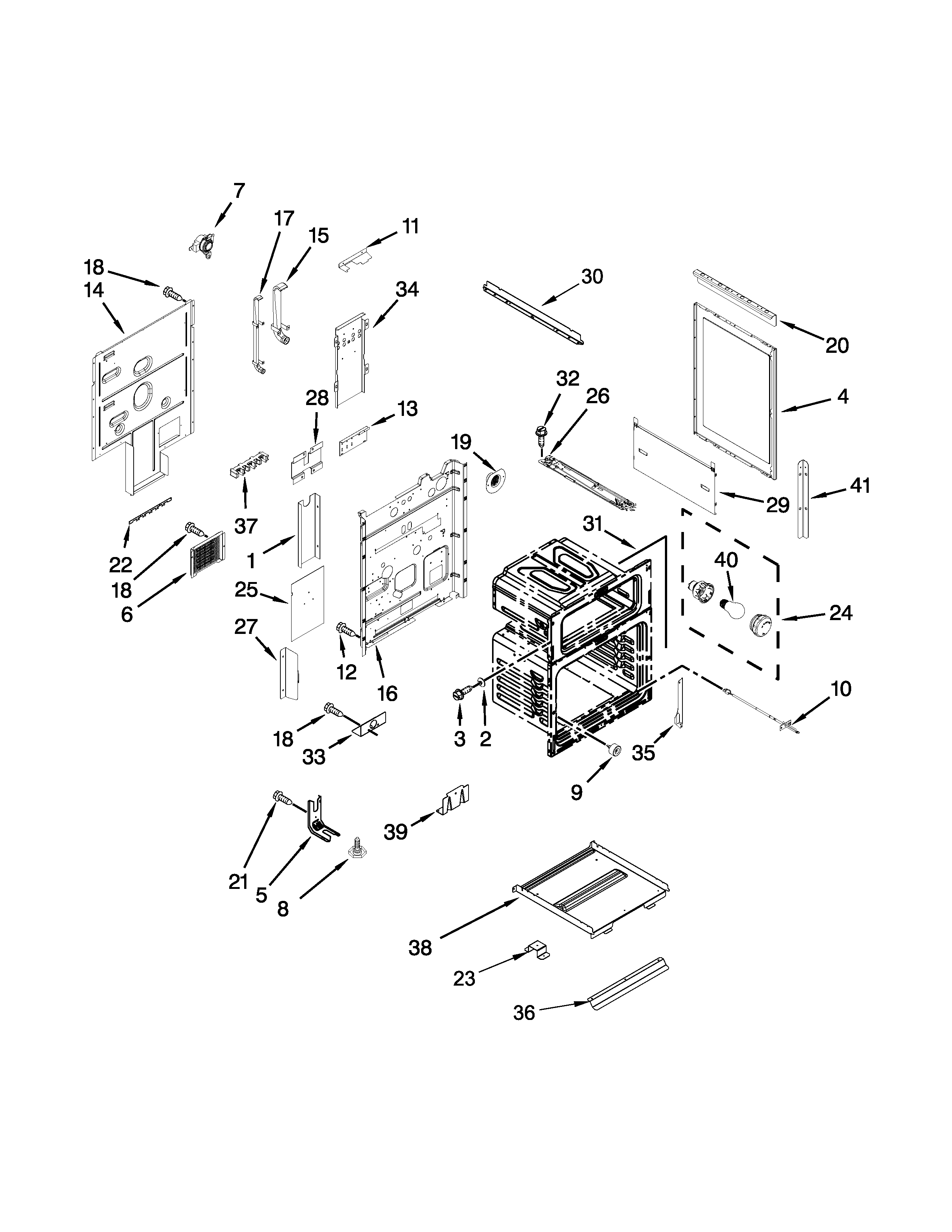 Maytag YMET8820DS00 chassis parts diagram