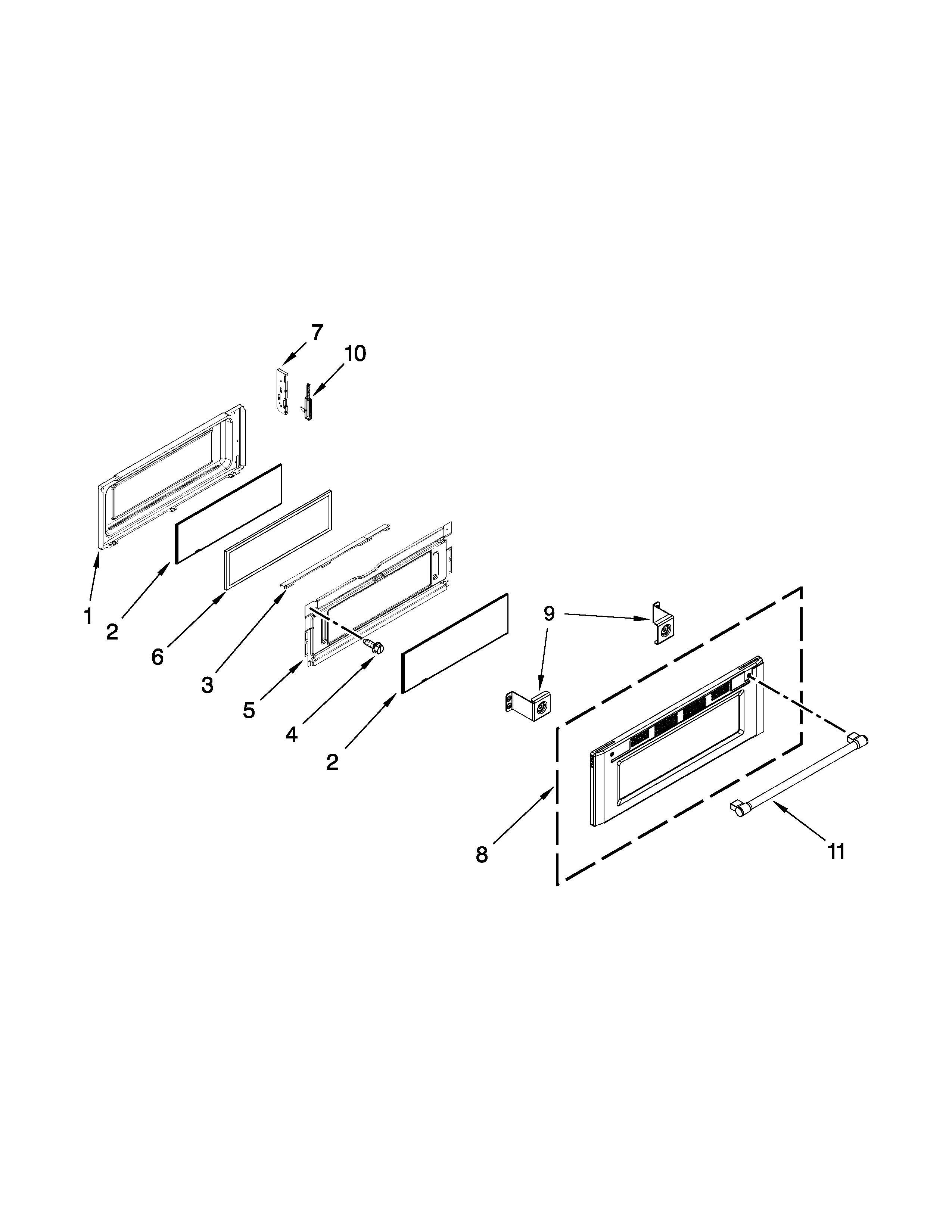 Maytag YMET8820DS00 upper door parts diagram