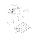 Whirlpool WCG51US0DB00 burner box, gas valves and switch parts diagram