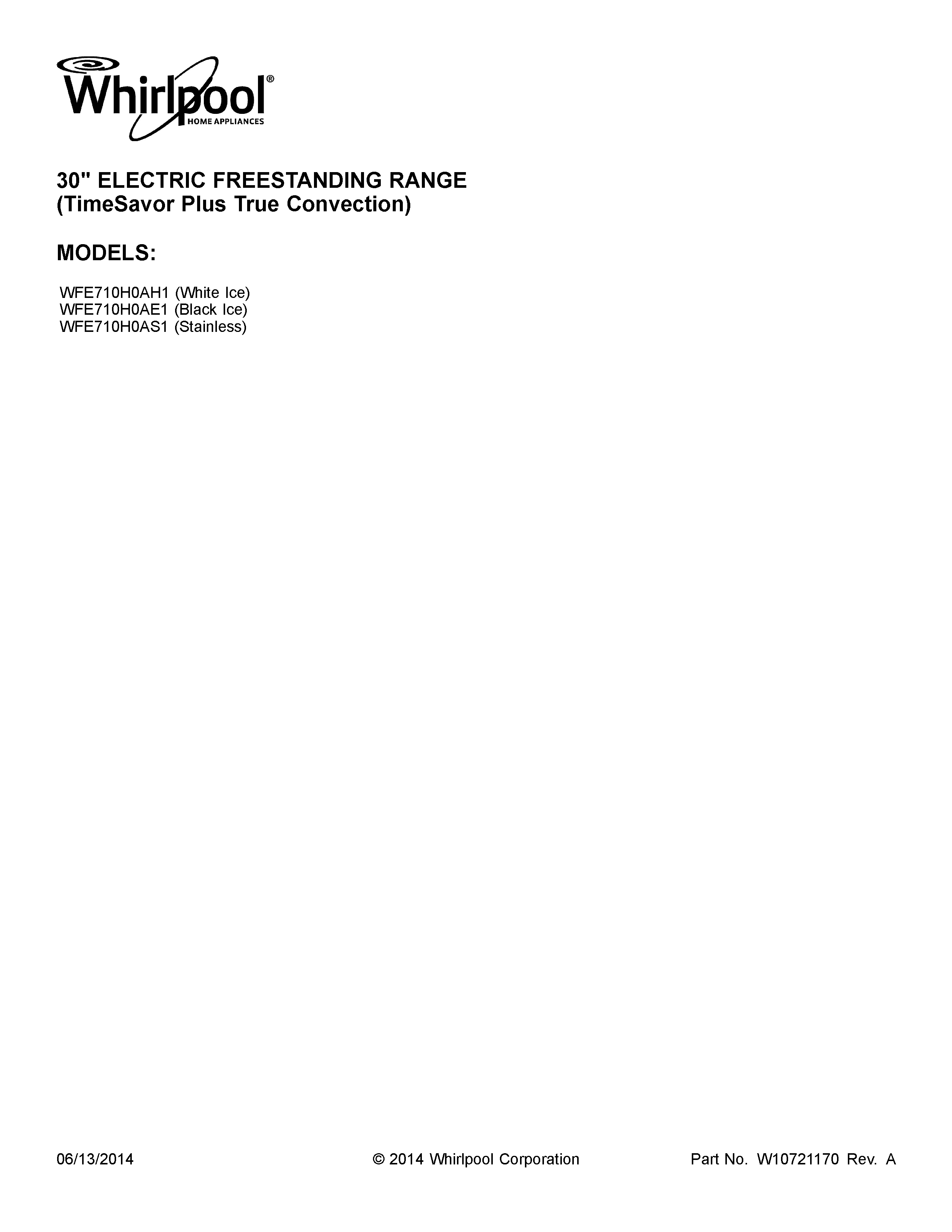 Whirlpool WFE710H0AH1 cover sheet diagram