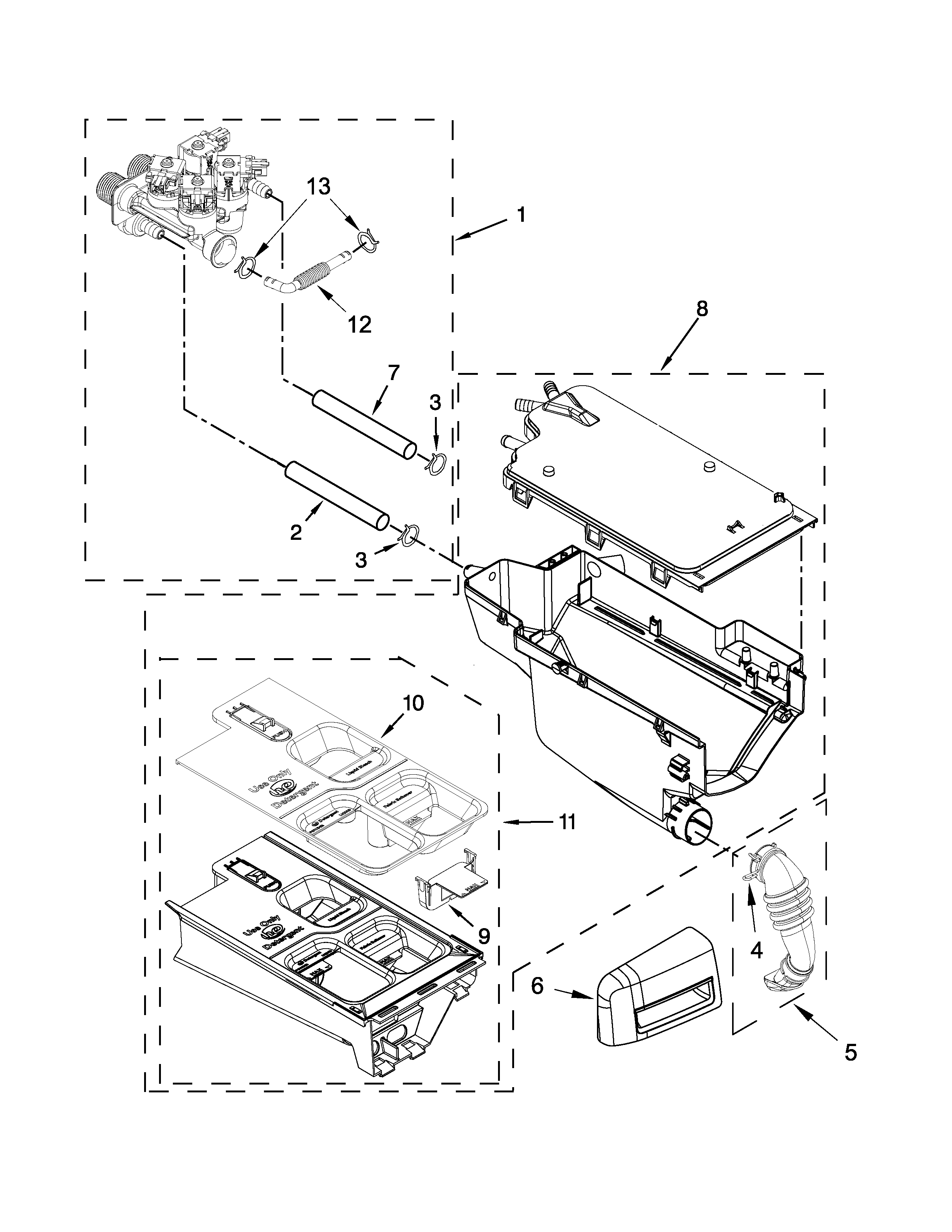 Maytag MHW4300DC0 dispenser parts diagram