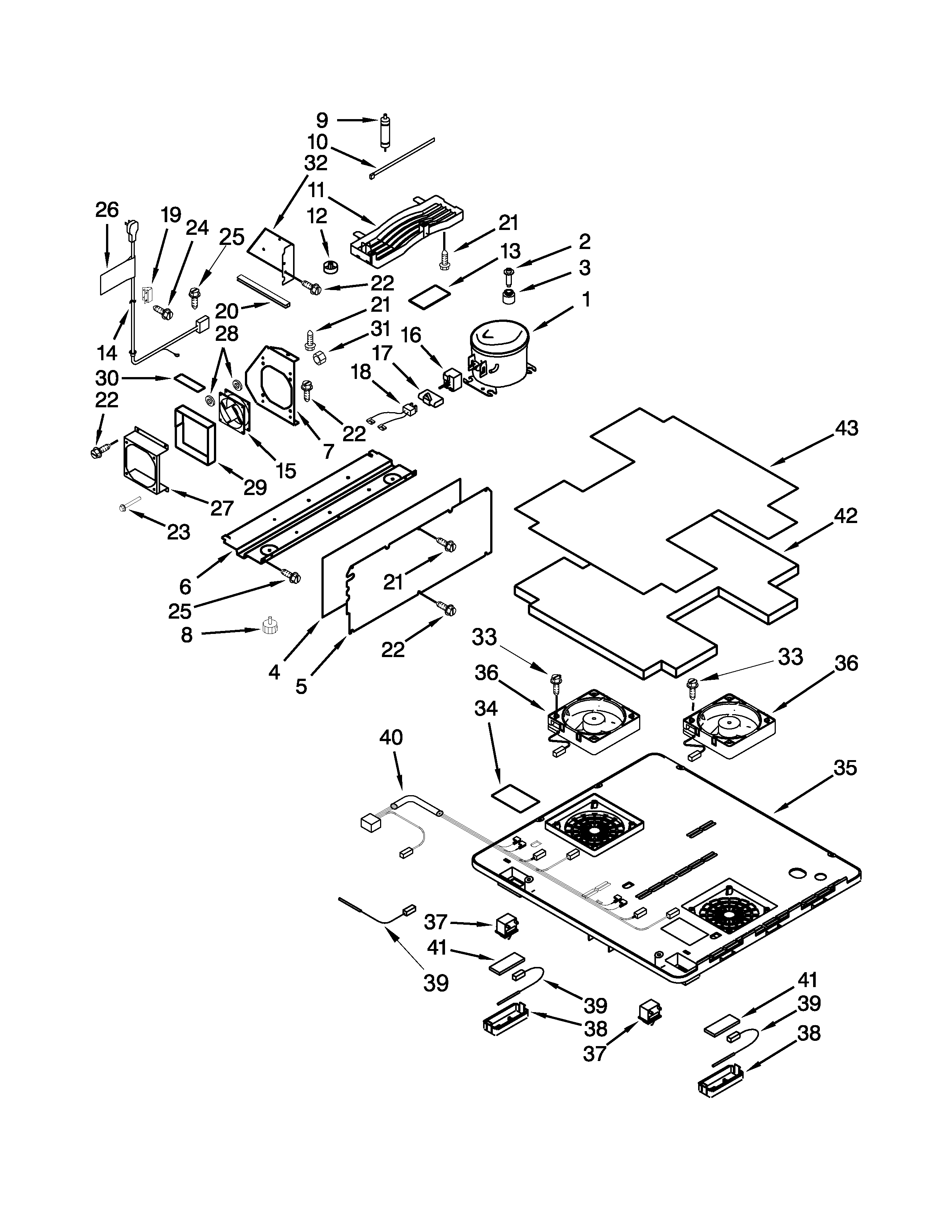 Jenn-Air JUD24FRACX00 unit parts diagram