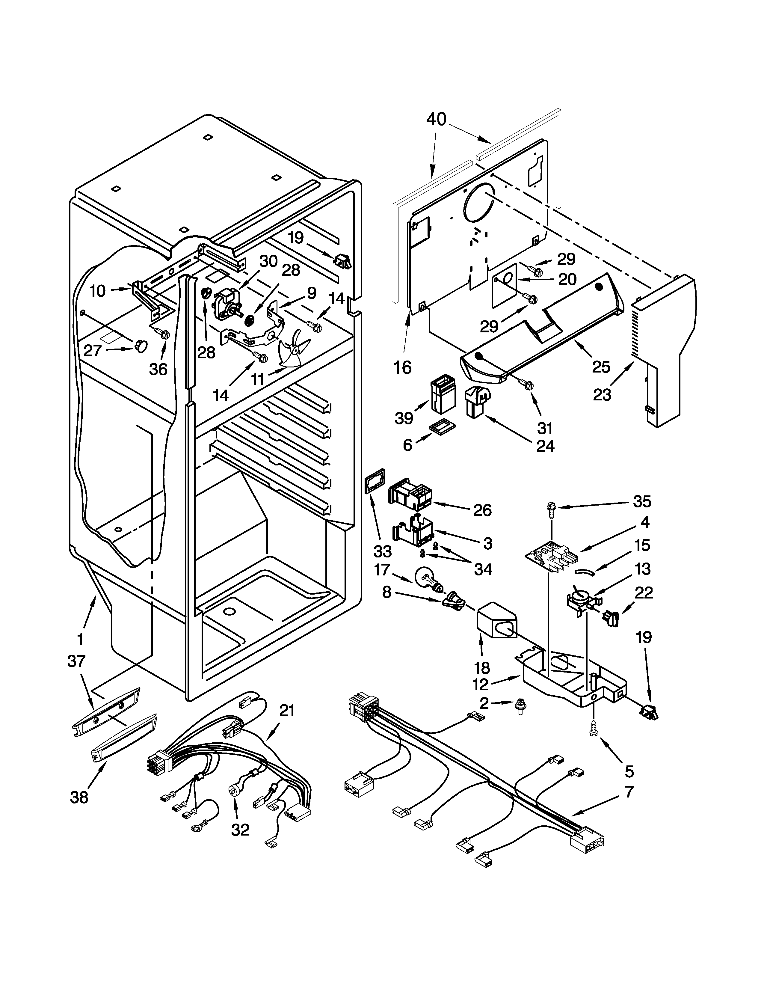 Maytag M8RXCGFXS04 liner parts diagram