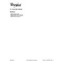 Whirlpool YWED97HEDC0 cover sheet diagram
