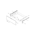 Whirlpool YWFE540H0BB1 drawer and broiler parts diagram