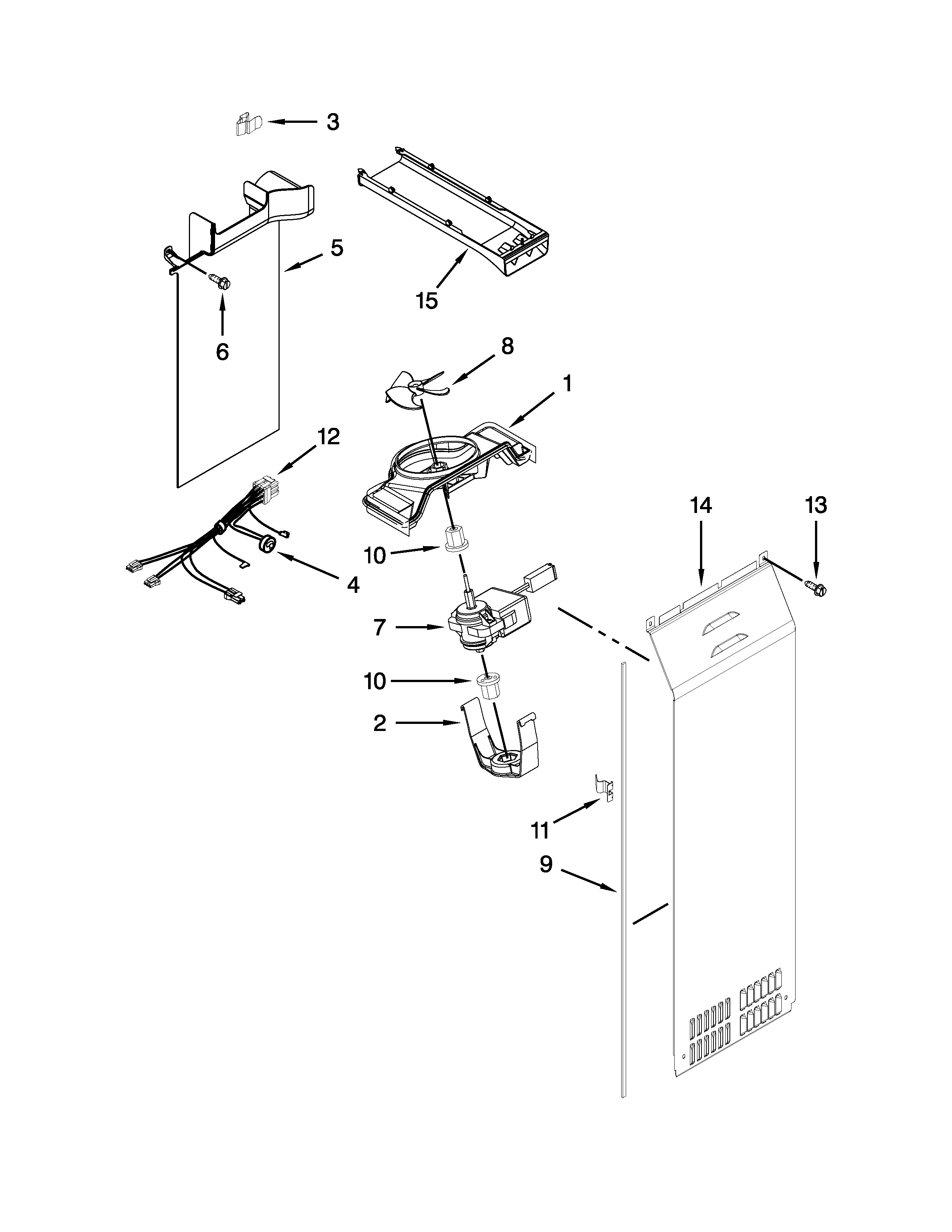 KitchenAid KSF26C4XYY04 air flow parts diagram