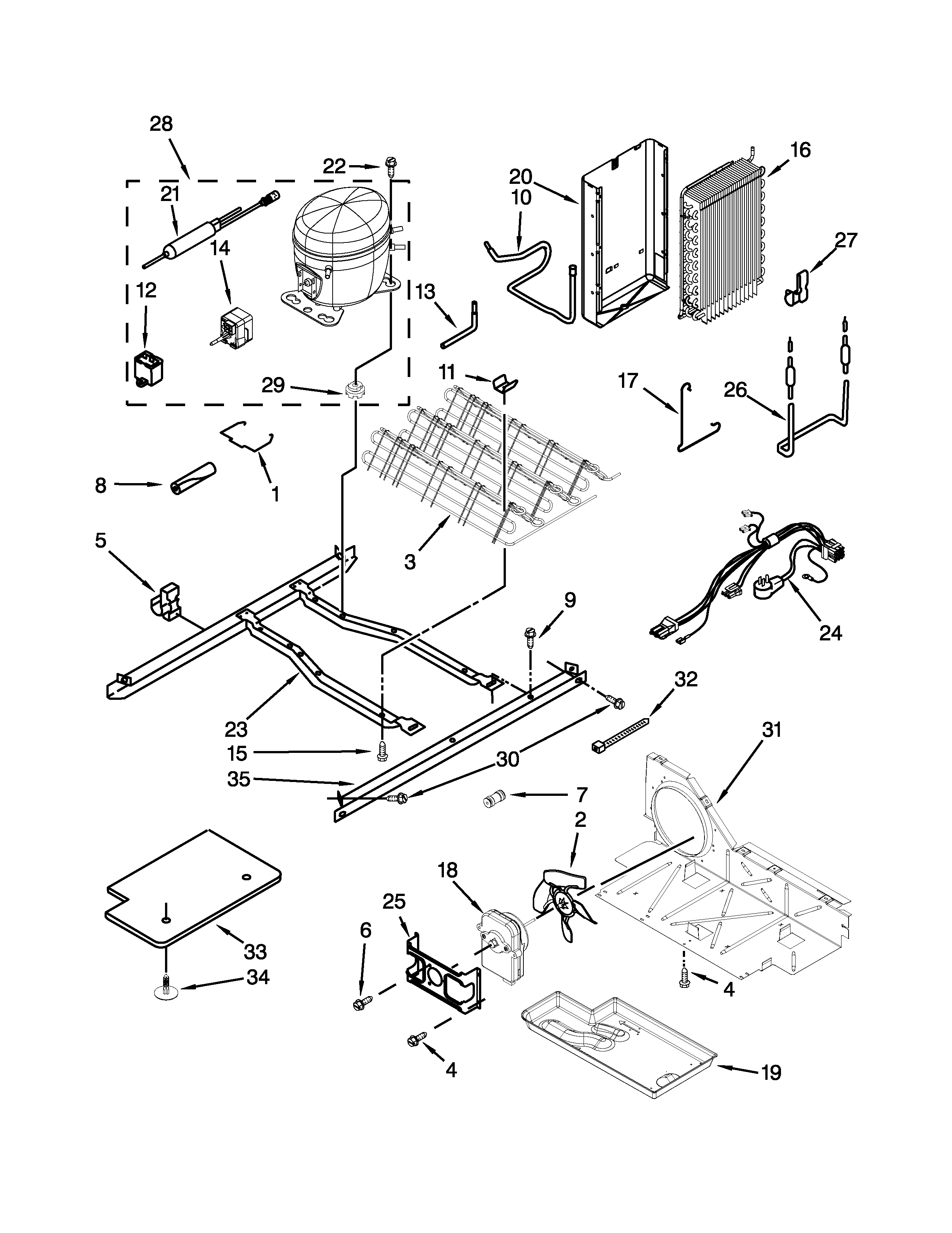 Whirlpool 7WRS25FDBF02 unit parts diagram