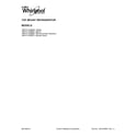 Whirlpool WRT371SZBW01 cover sheet diagram