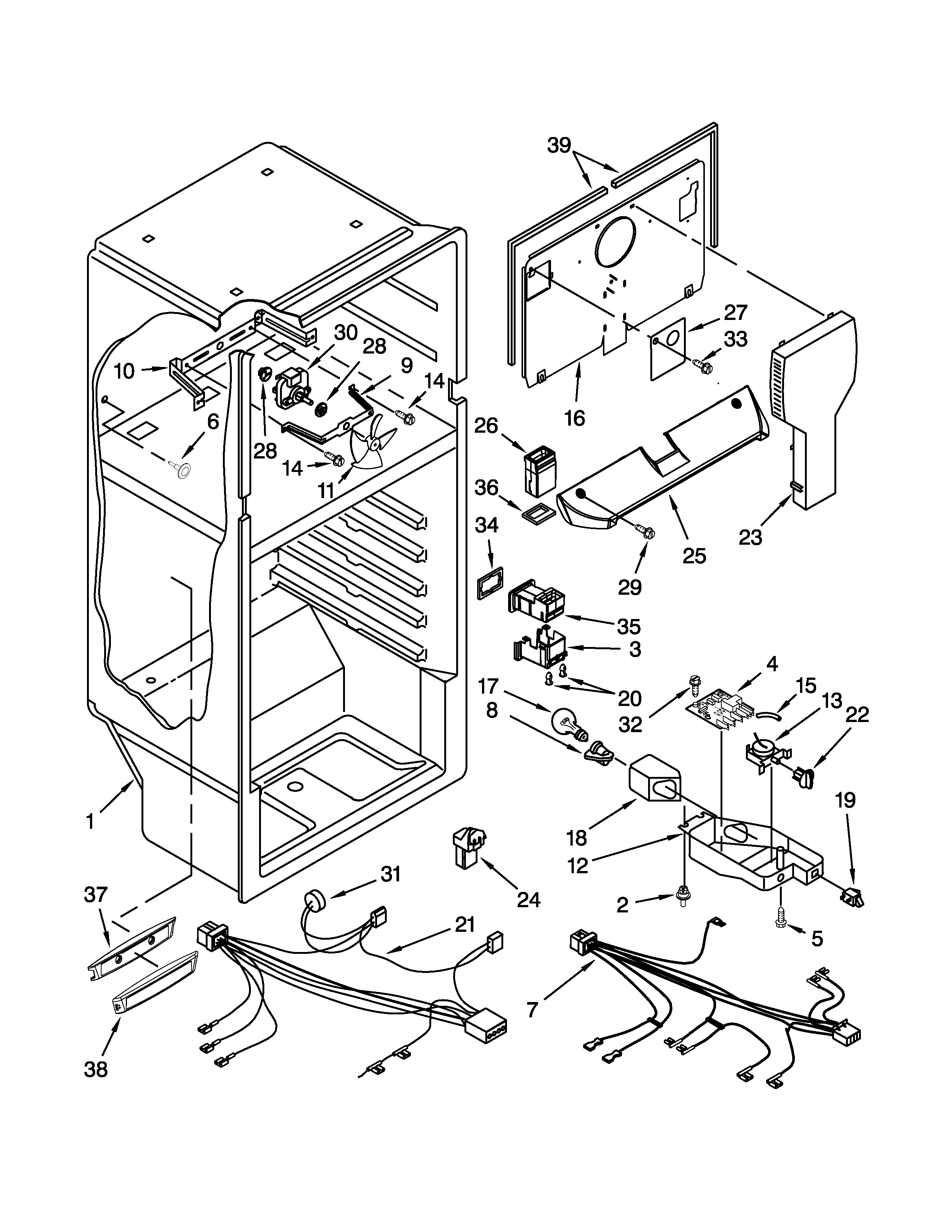 Whirlpool W8RXCGFXQ04 liner parts diagram