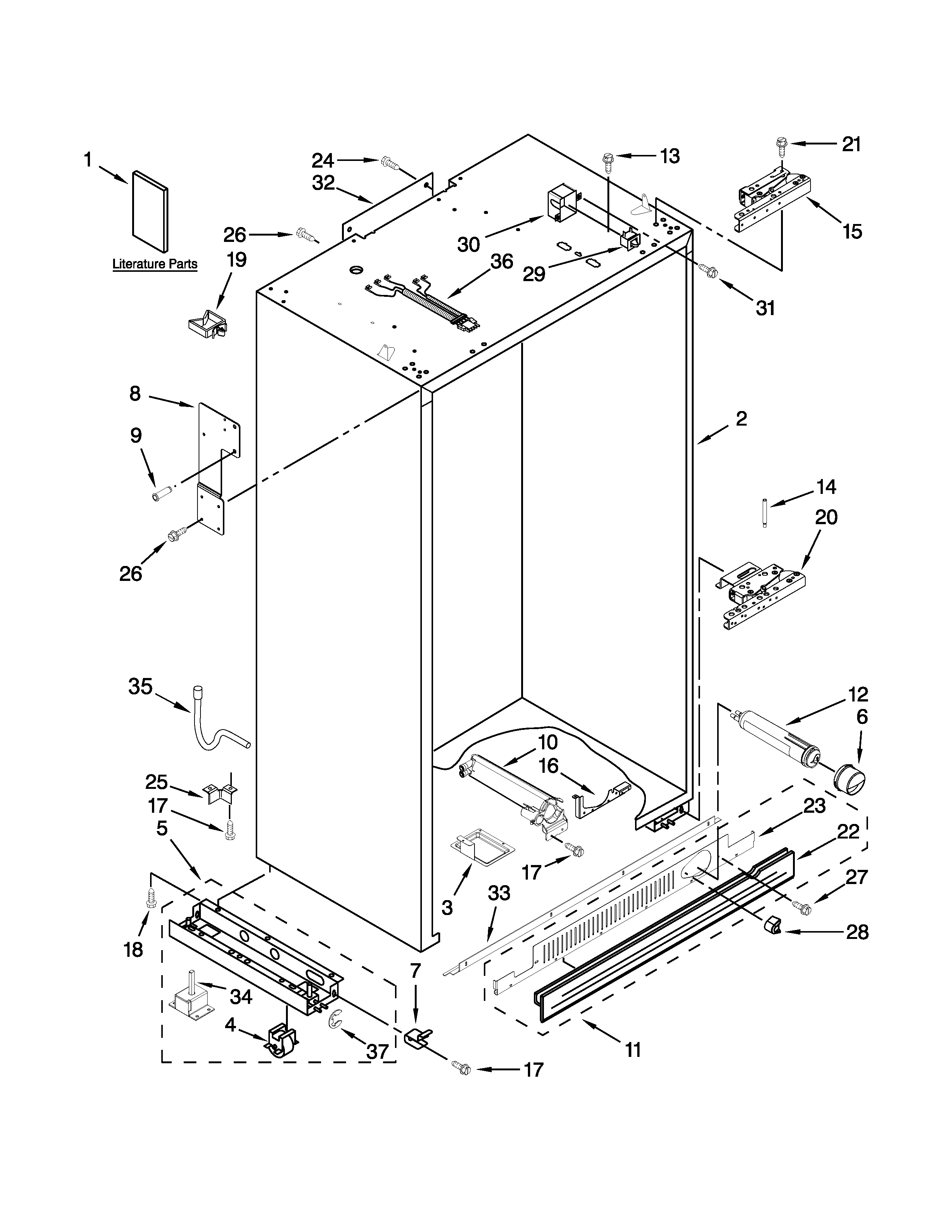 Jenn-Air JS42NXFXDW10 cabinet parts diagram