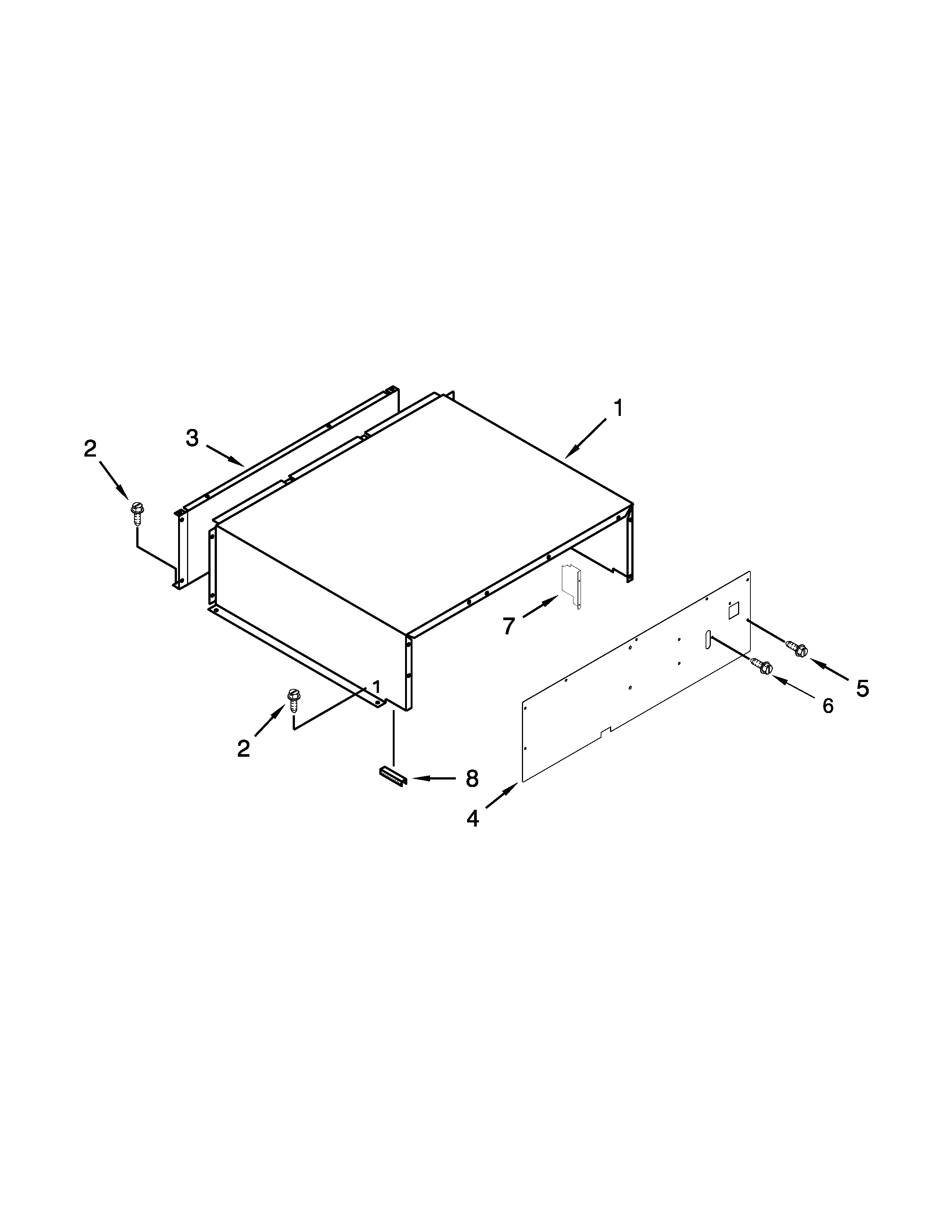 Jenn-Air JS42NXFXDW10 top grille and unit cover parts diagram
