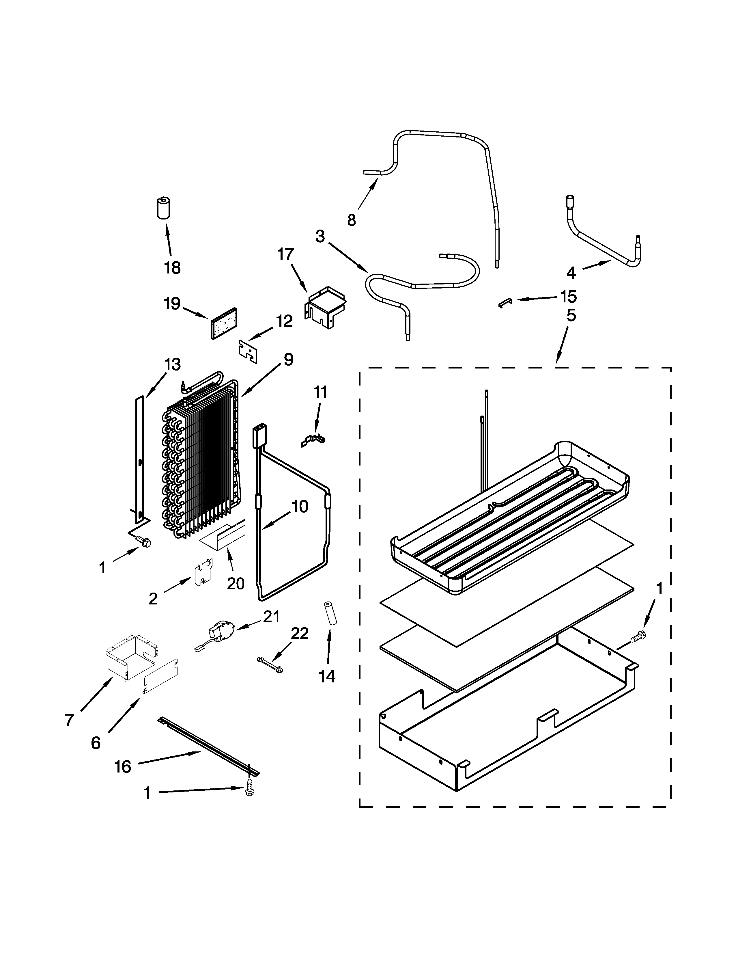Jenn-Air JS42NXFXDW10 lower unit and tube parts diagram