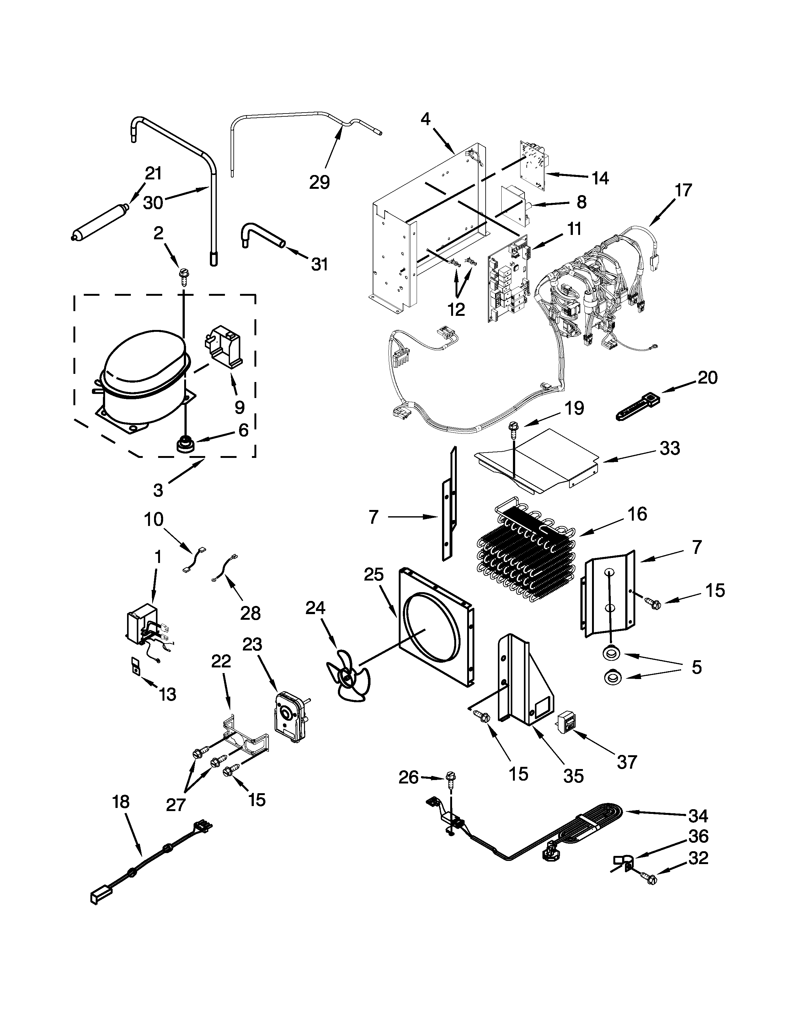 KitchenAid KSSO48FTX20 upper unit parts diagram