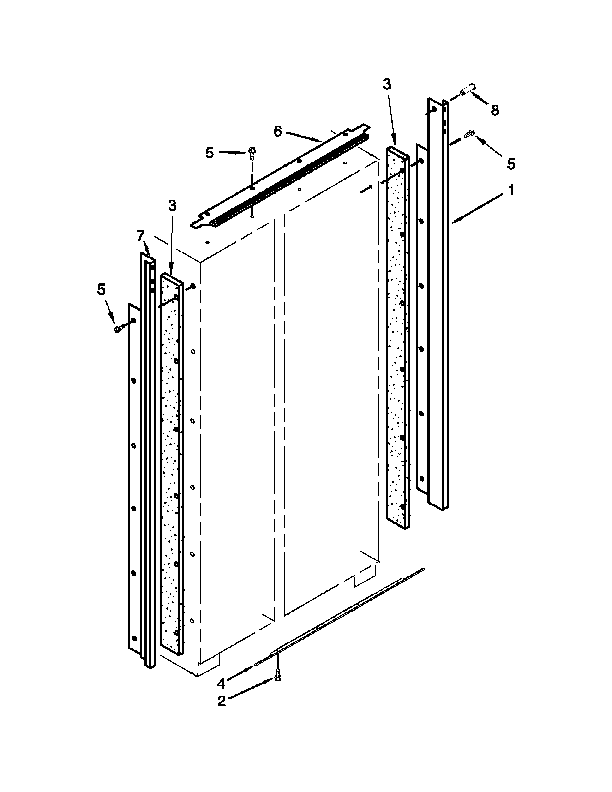 Jenn-Air JS42SEDUDW20 cabinet trim parts diagram