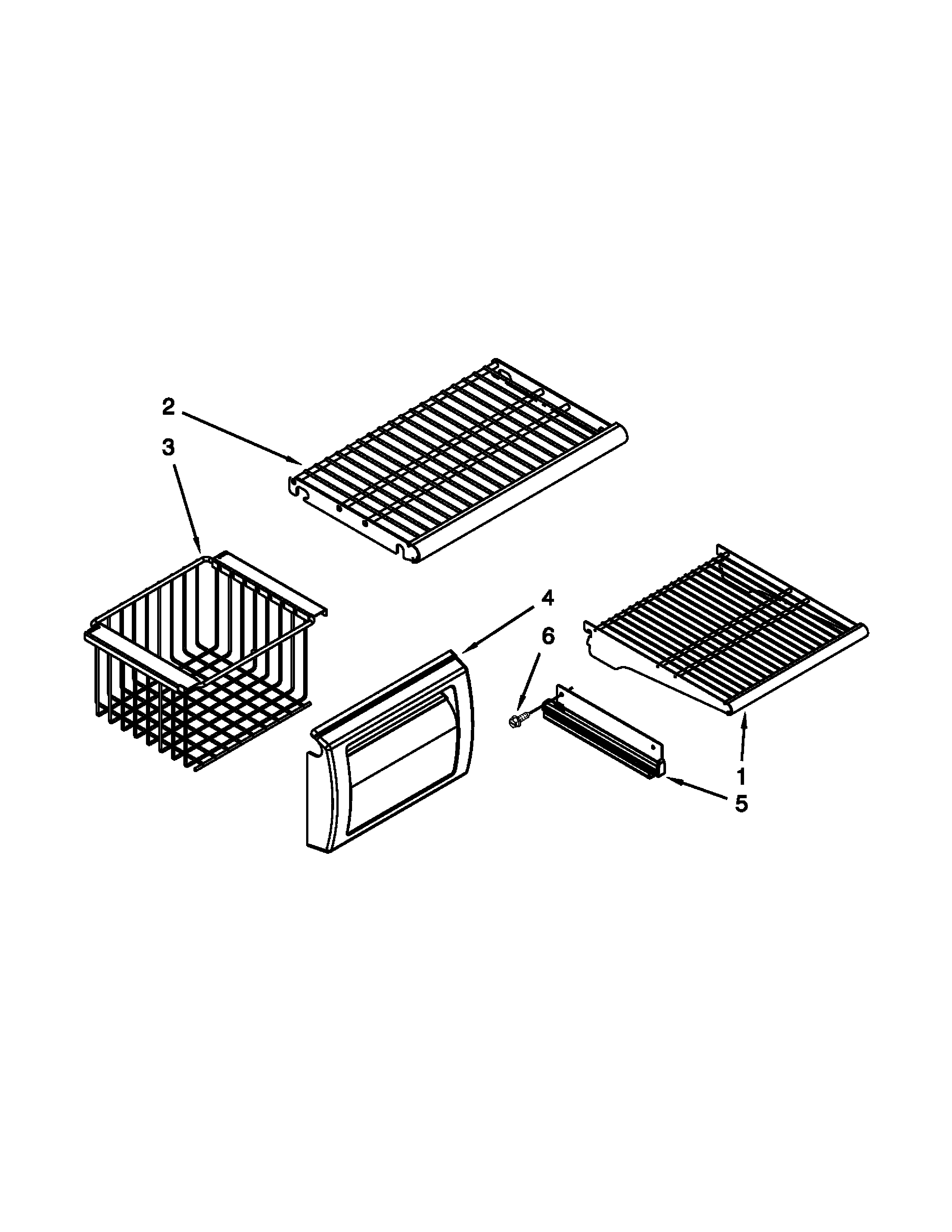 Jenn-Air JS42SEDUDW20 freezer shelf parts diagram