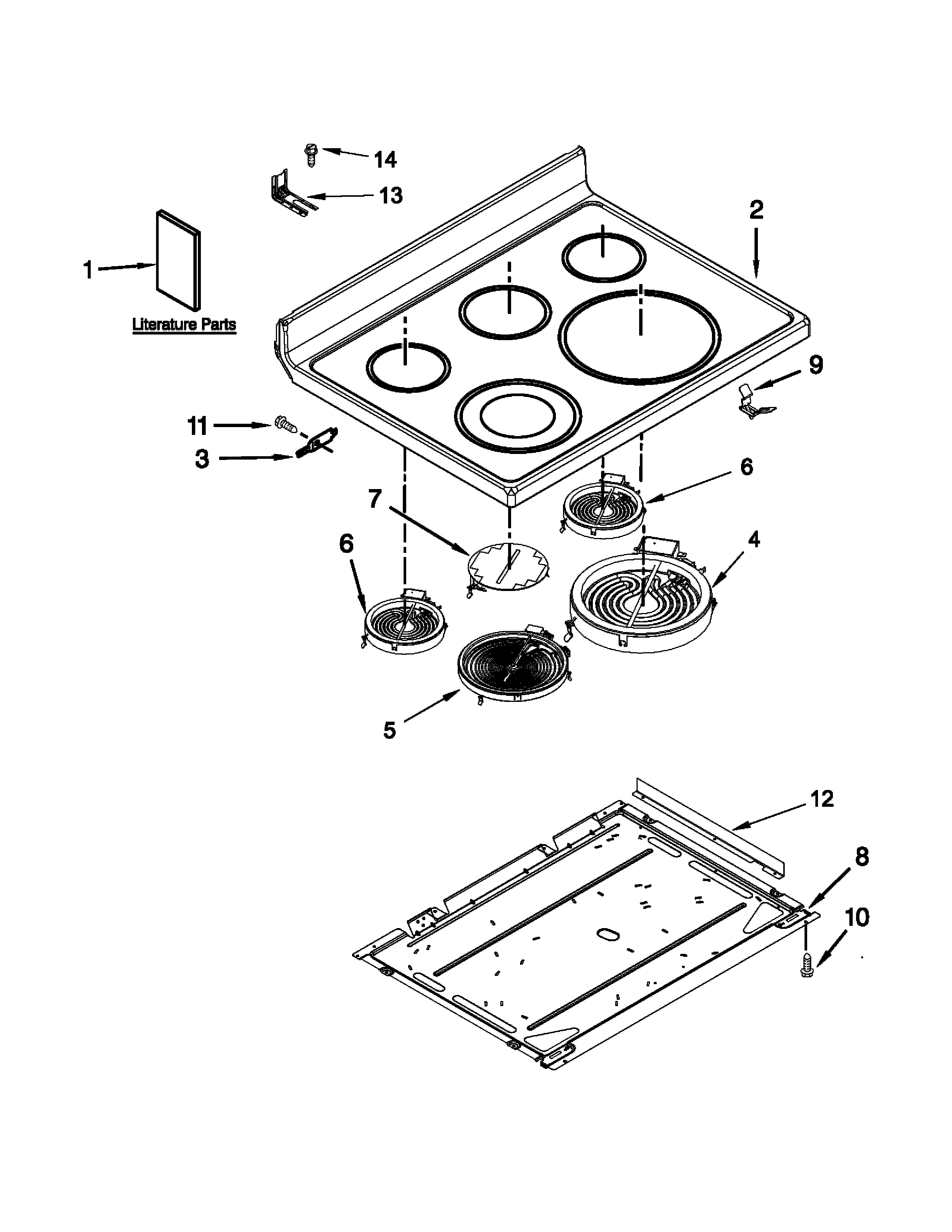 Maytag YMER8800DH1 cooktop parts diagram