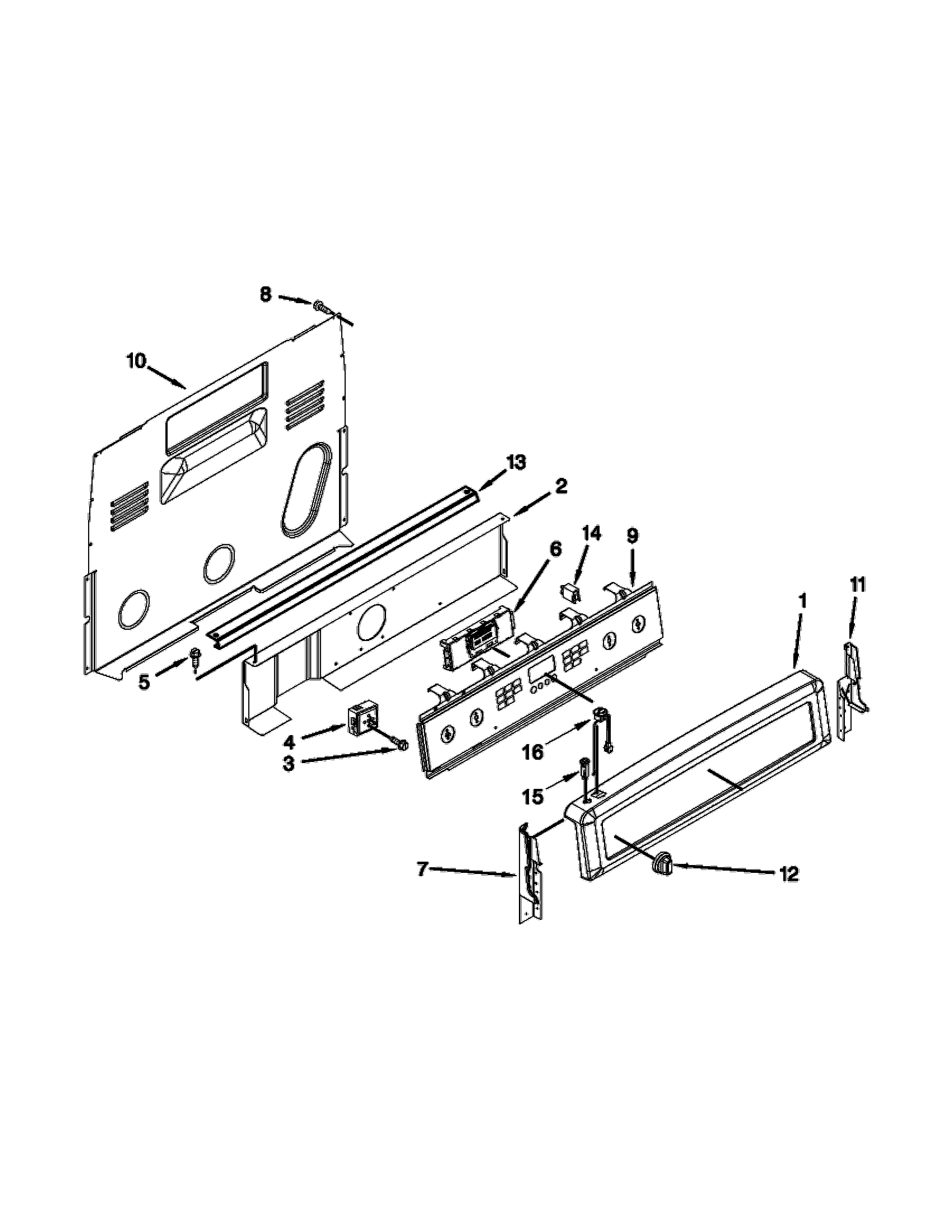 Maytag YMER8800DH1 control panel parts diagram