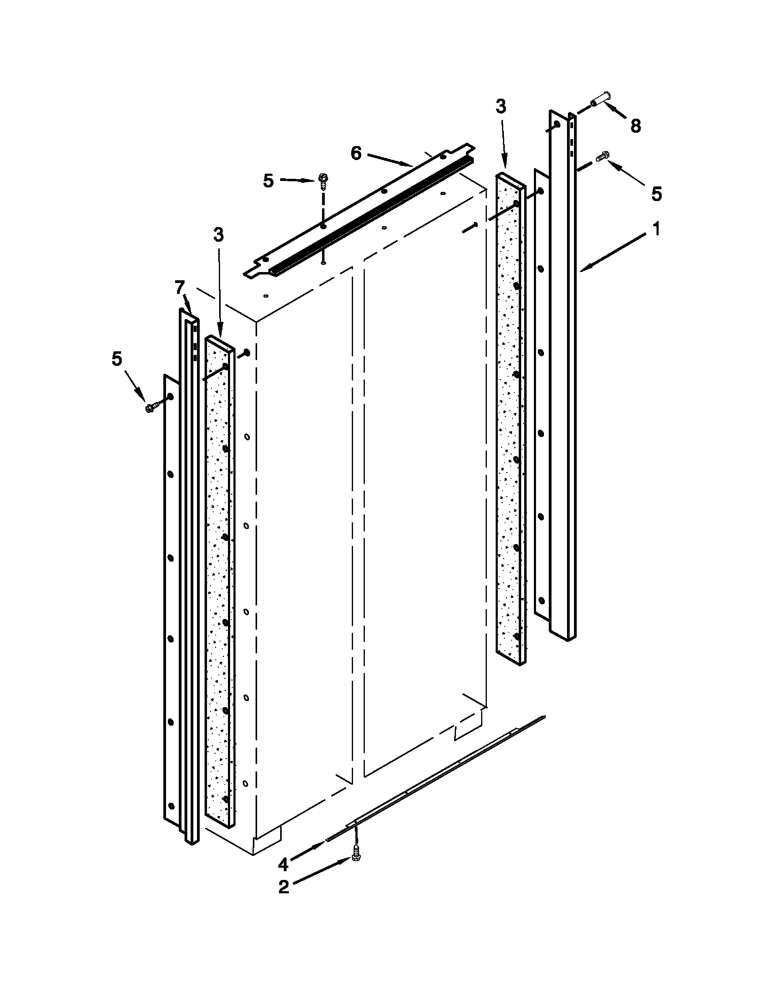 Jenn-Air JS48PPDUDB20 cabinet trim parts diagram