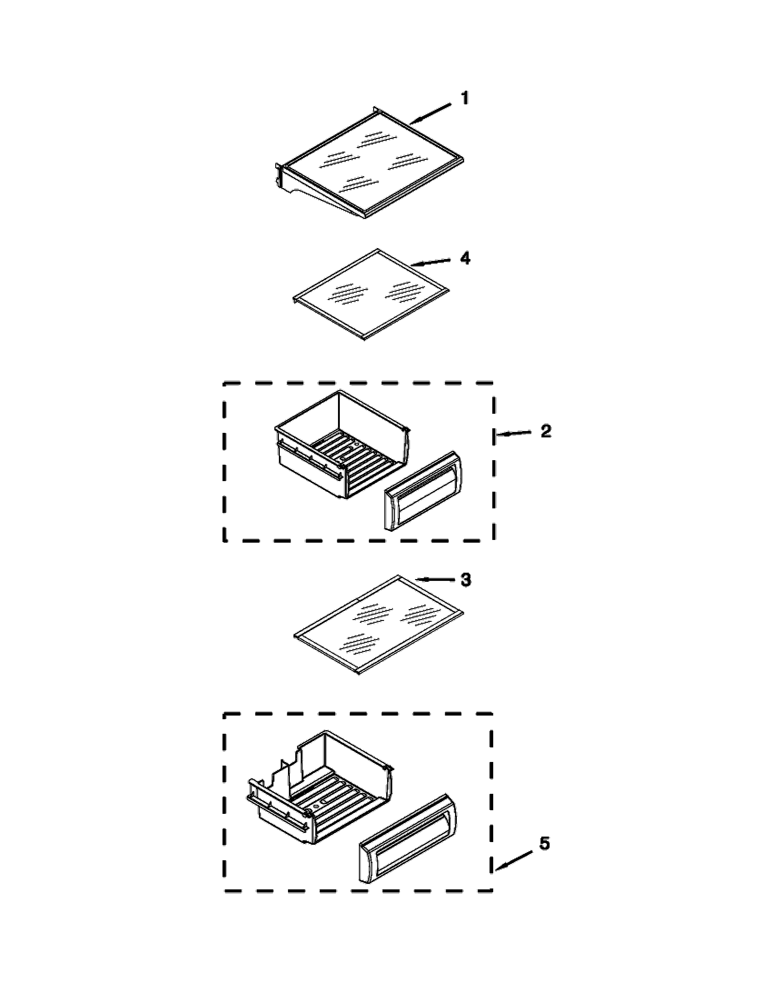 Jenn-Air JS48PPDUDB20 refrigerator shelf parts diagram