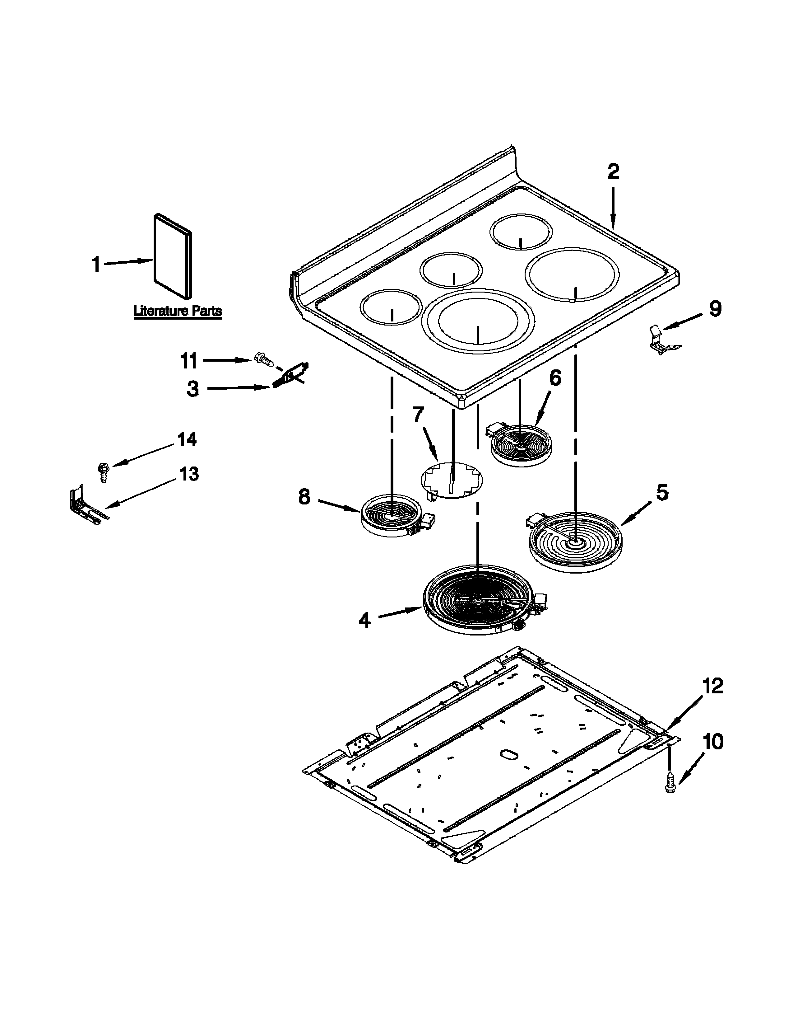 KitchenAid YKERS202BSS1 cooktop parts diagram