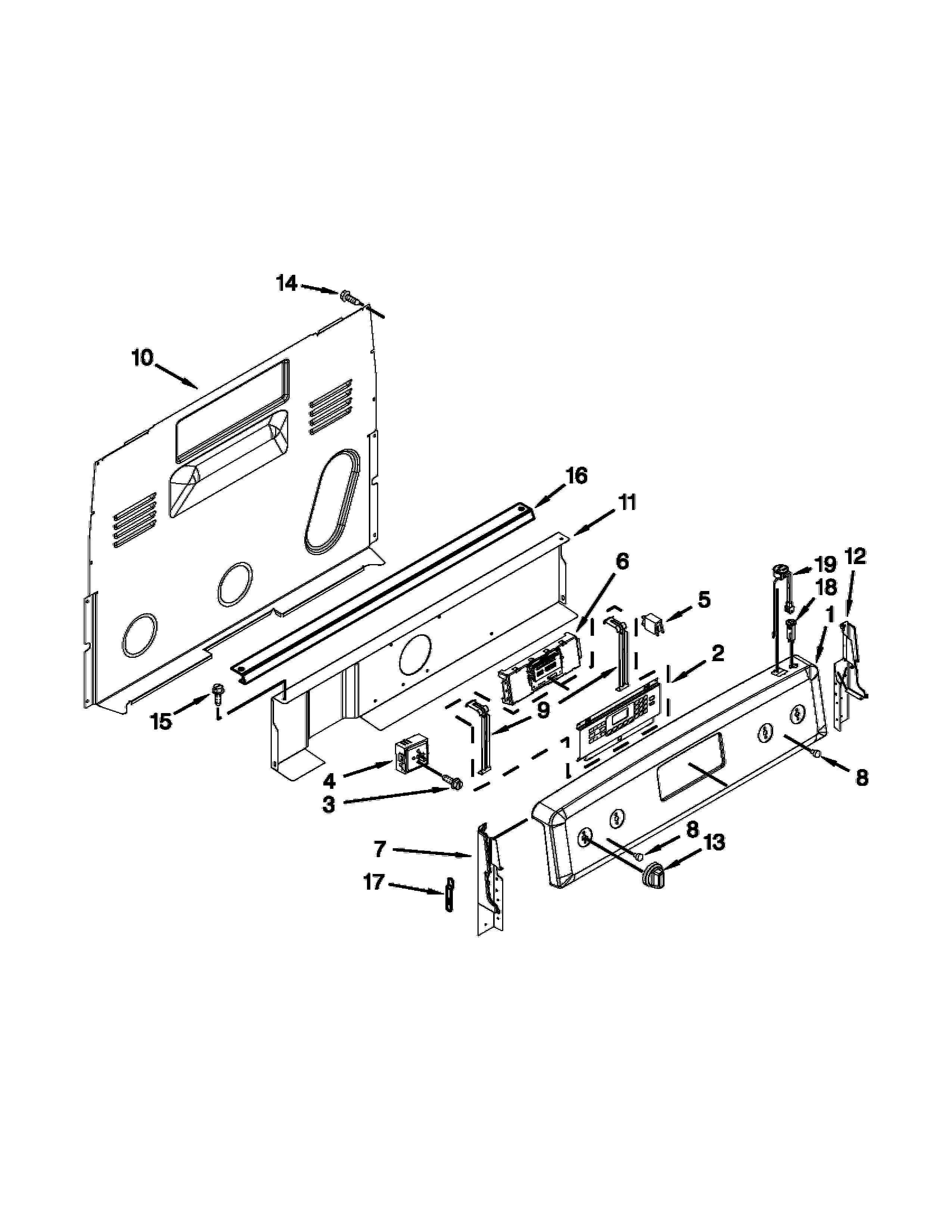 KitchenAid YKERS202BSS1 control panel parts diagram