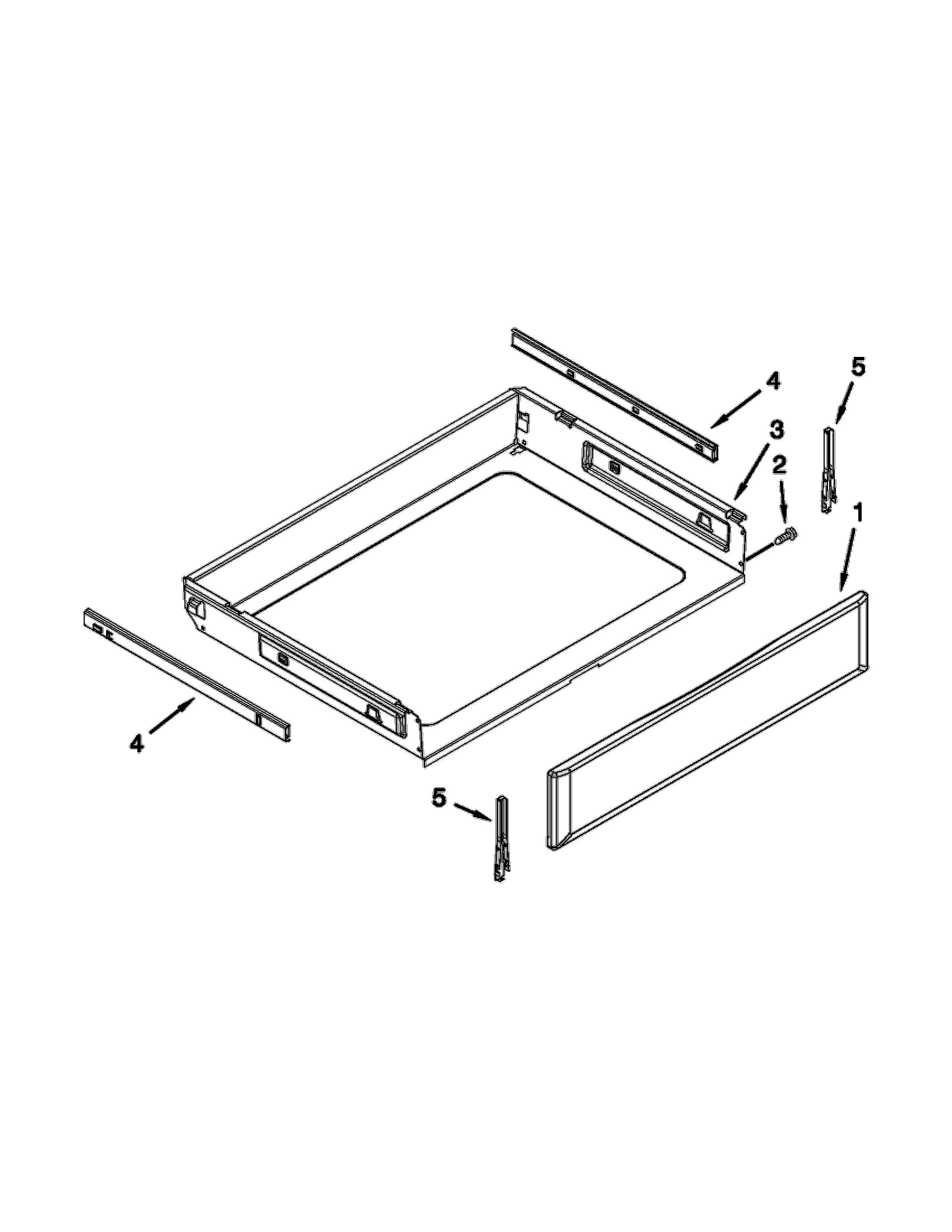 KitchenAid YKERS202BSS1 drawer parts diagram