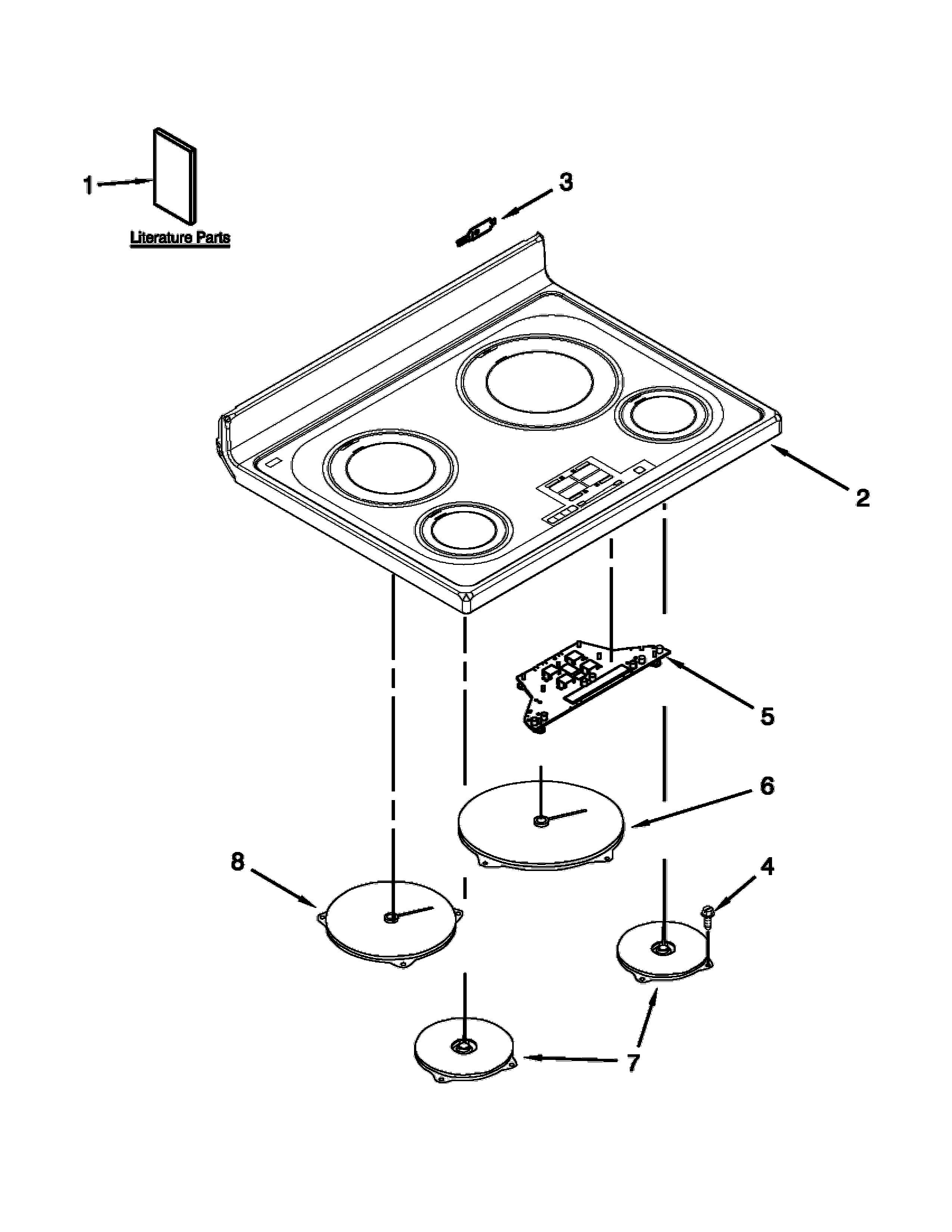 KitchenAid WFI910H0AS1 cooktop parts diagram