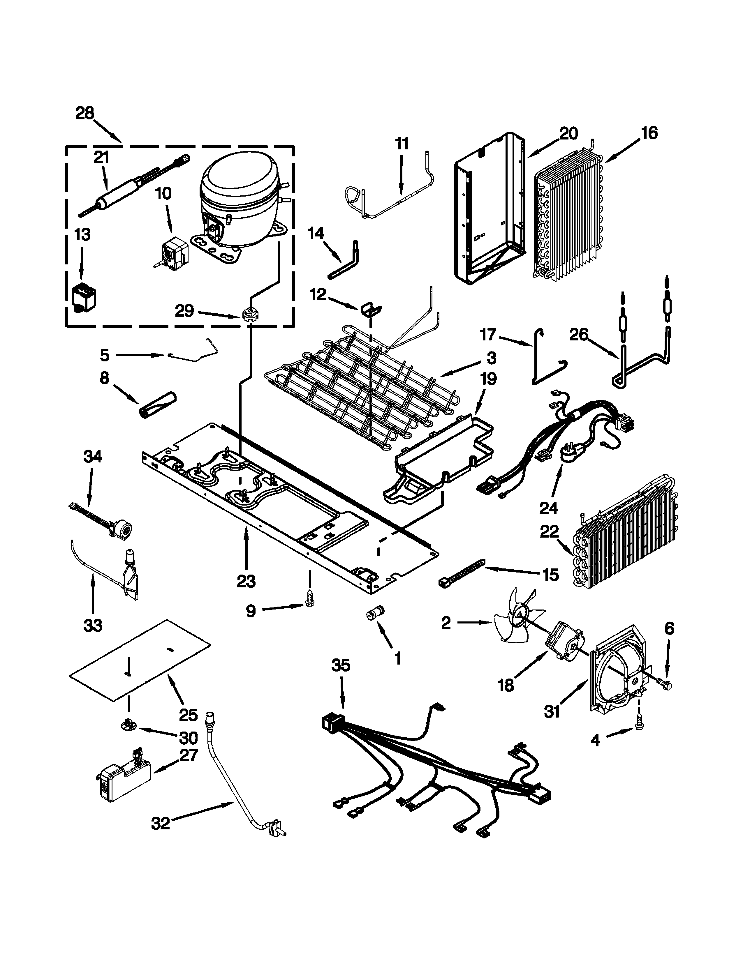 KitchenAid KSC24C8EYP03 unit parts diagram