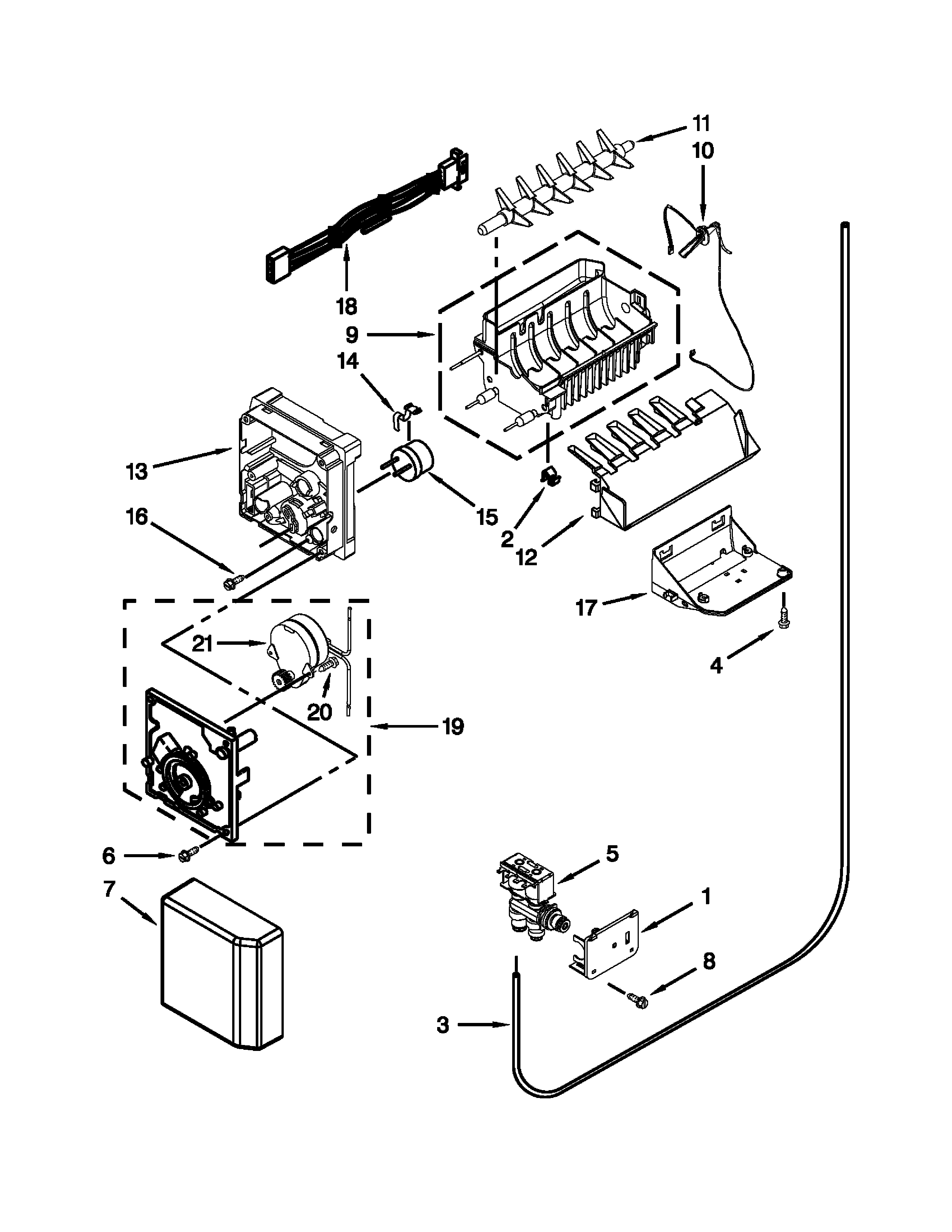 KitchenAid KSC24C8EYP03 ice maker parts diagram