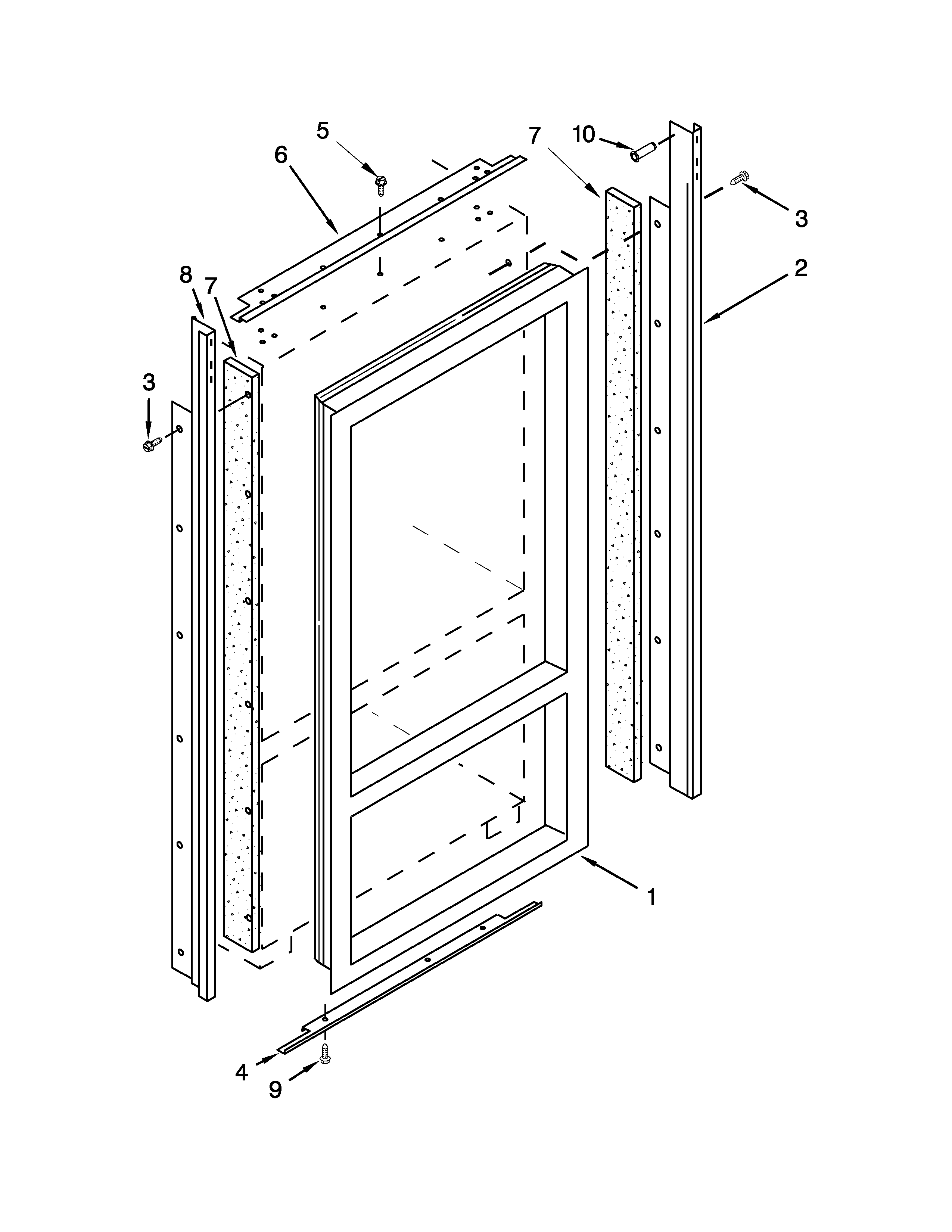 Jenn-Air JB36NXFXRW05 cabinet trim parts diagram