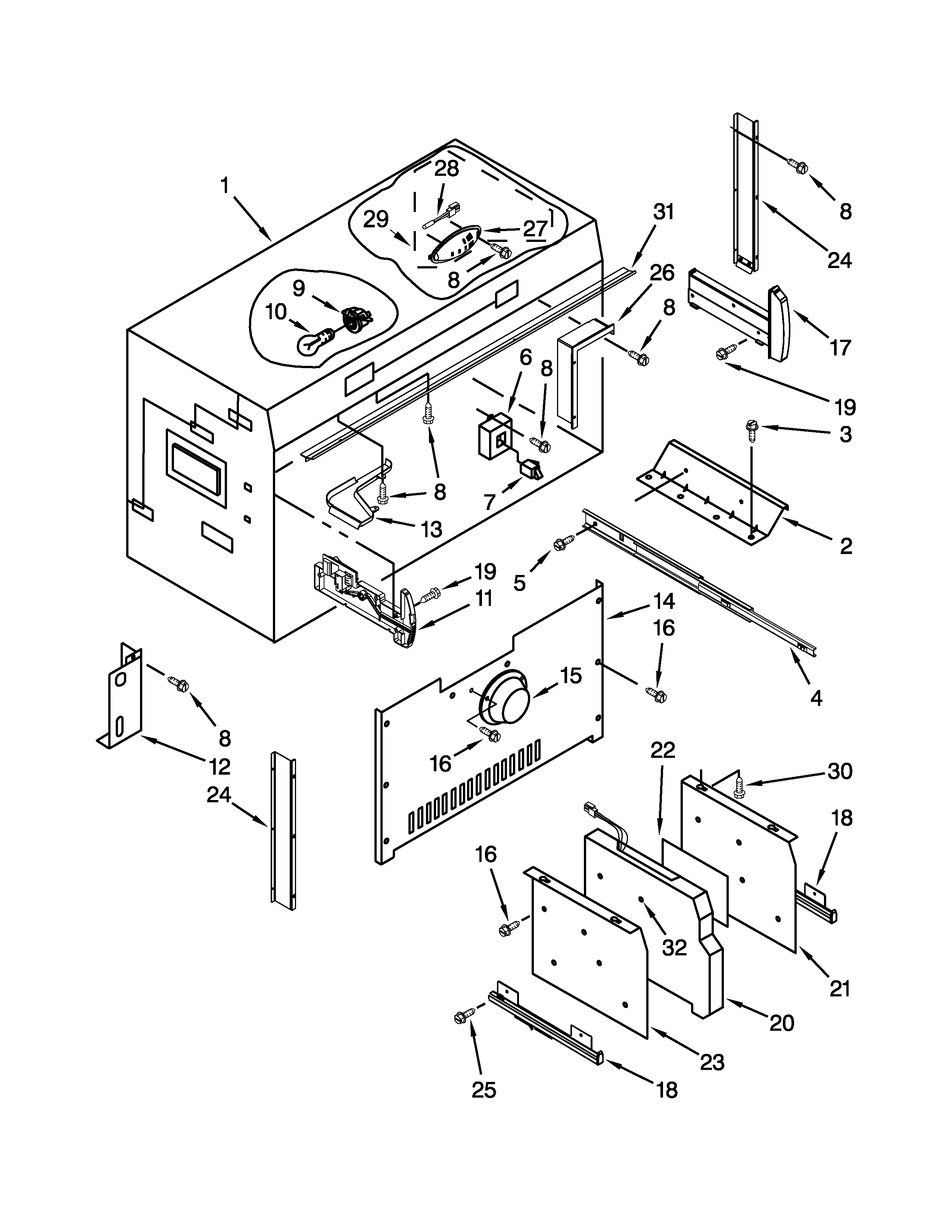 Jenn-Air JB36NXFXRW05 freezer liner parts diagram